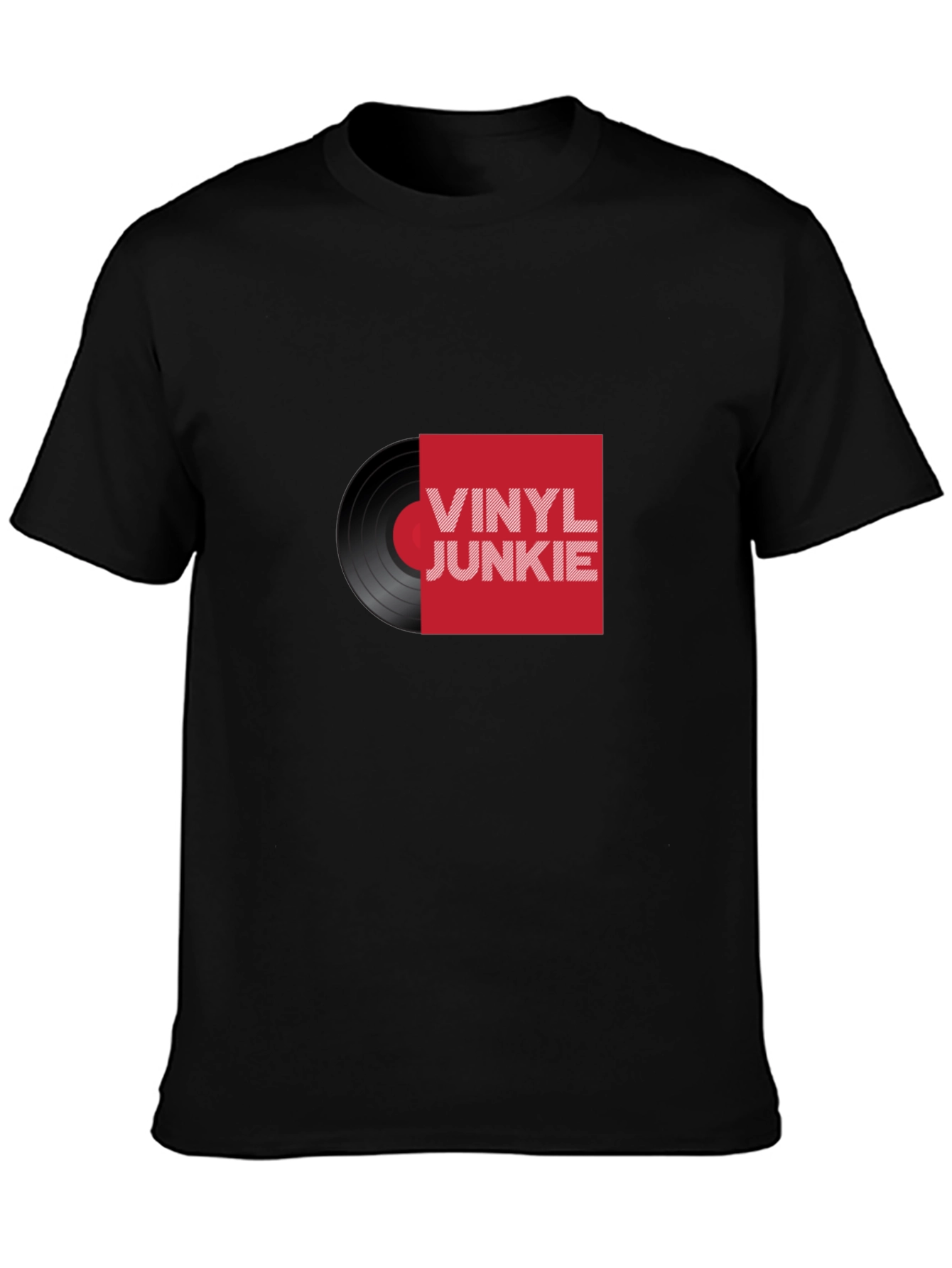 Vinyl Junkie Graphic Tee - Retro Music Lover T-Shirt