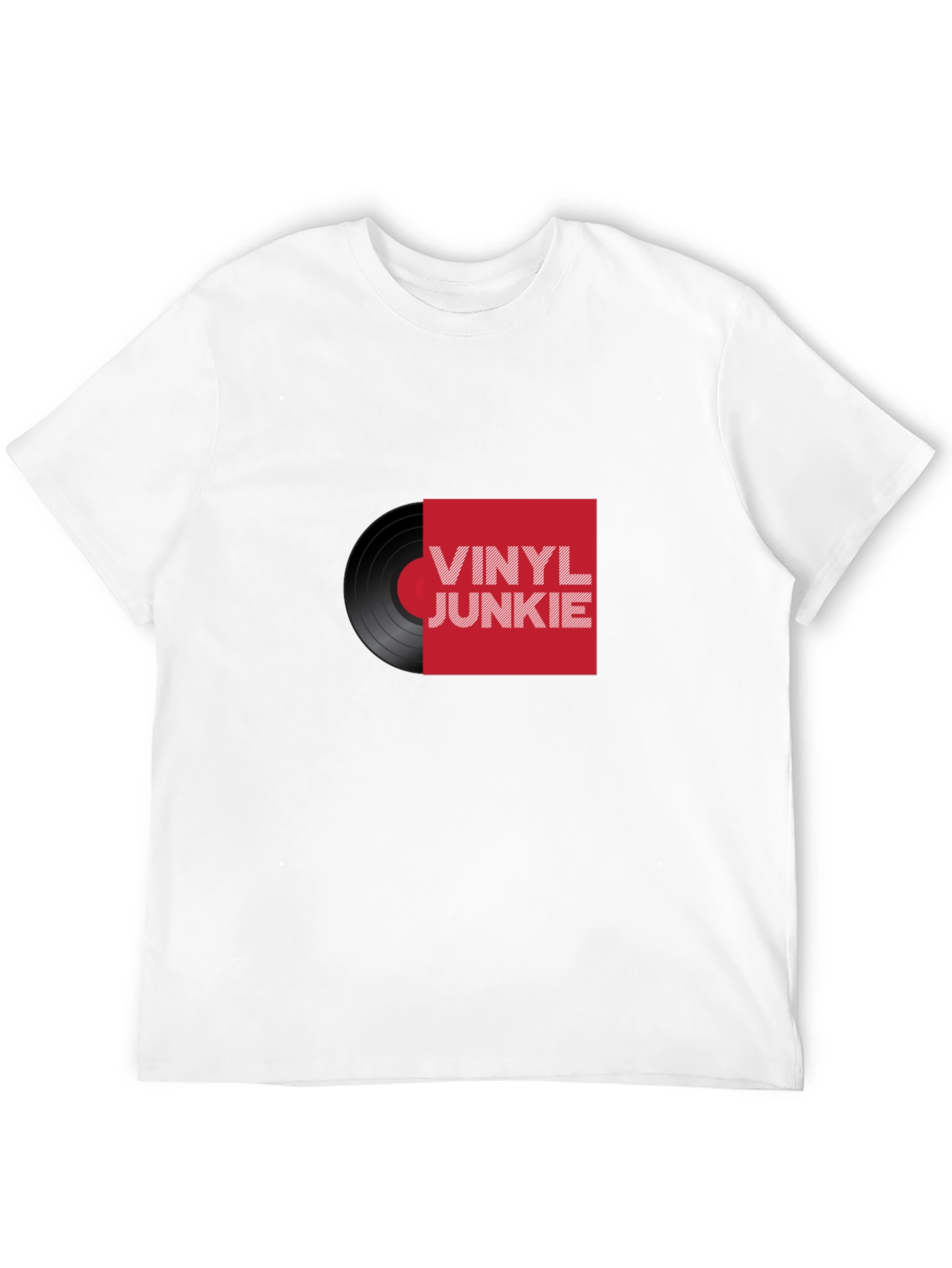 Vinyl Junkie Graphic Tee - Retro Music Lover T-Shirt
