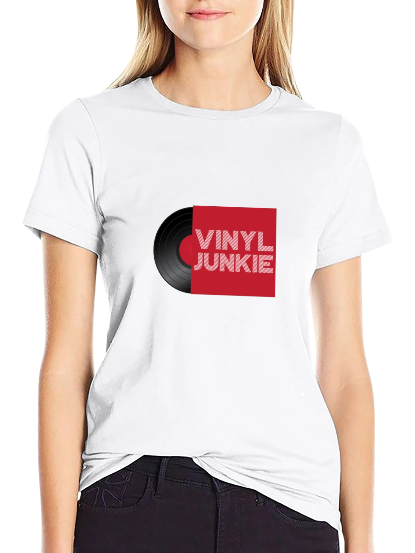 Vinyl Junkie Graphic Tee - Retro Music Lover T-Shirt
