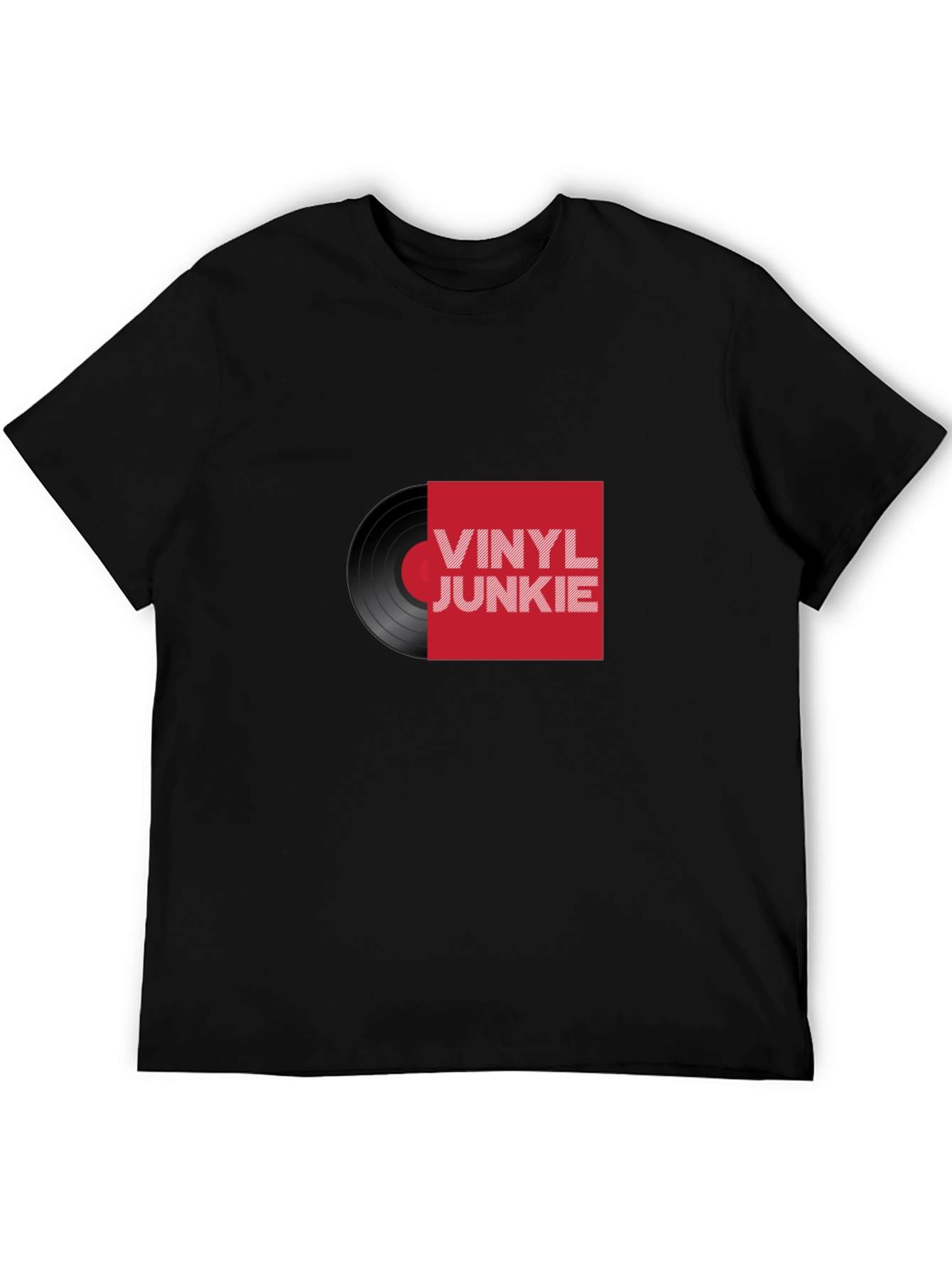 Vinyl Junkie Graphic Tee - Retro Music Lover T-Shirt