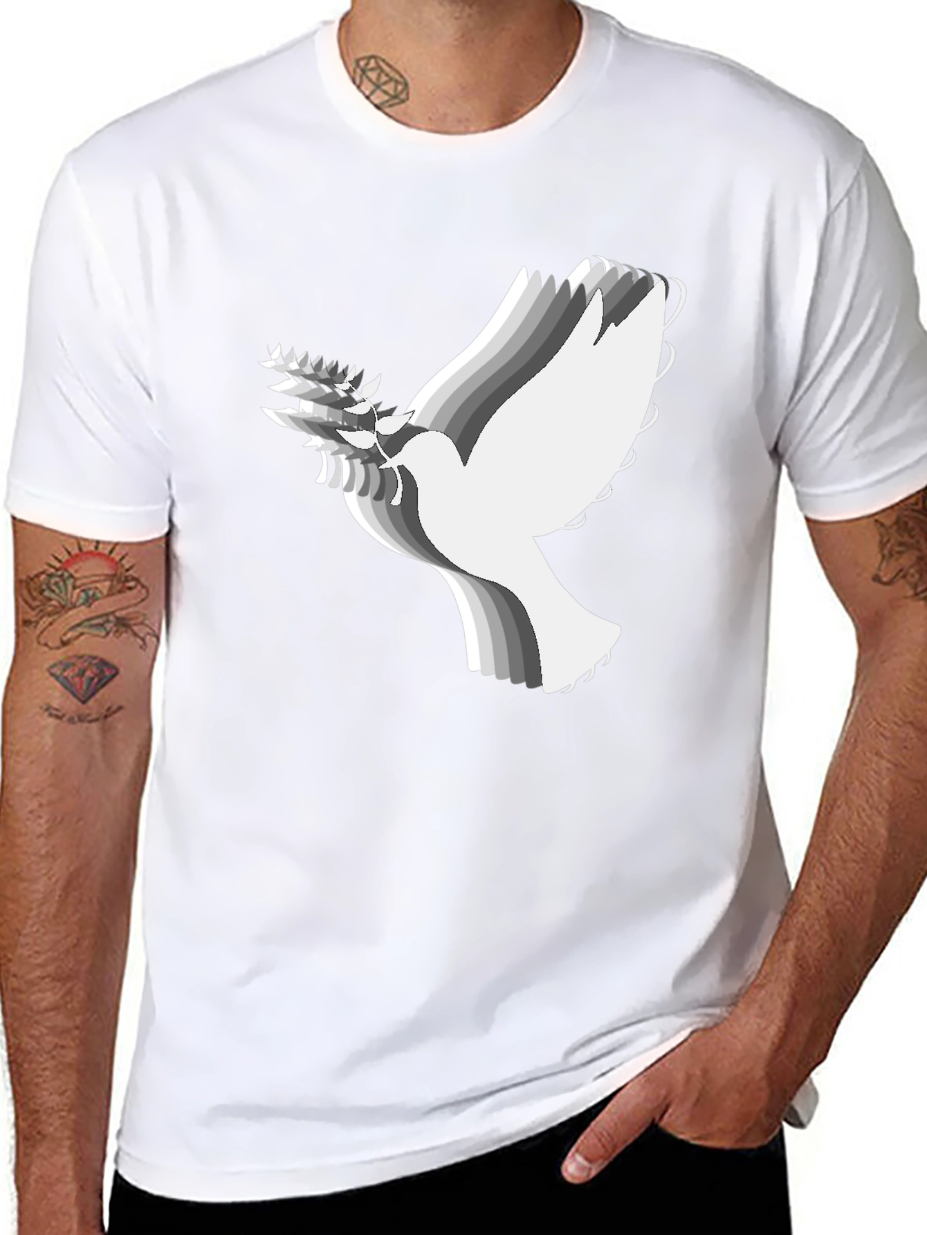Peace Dove Graphic Tee - Black