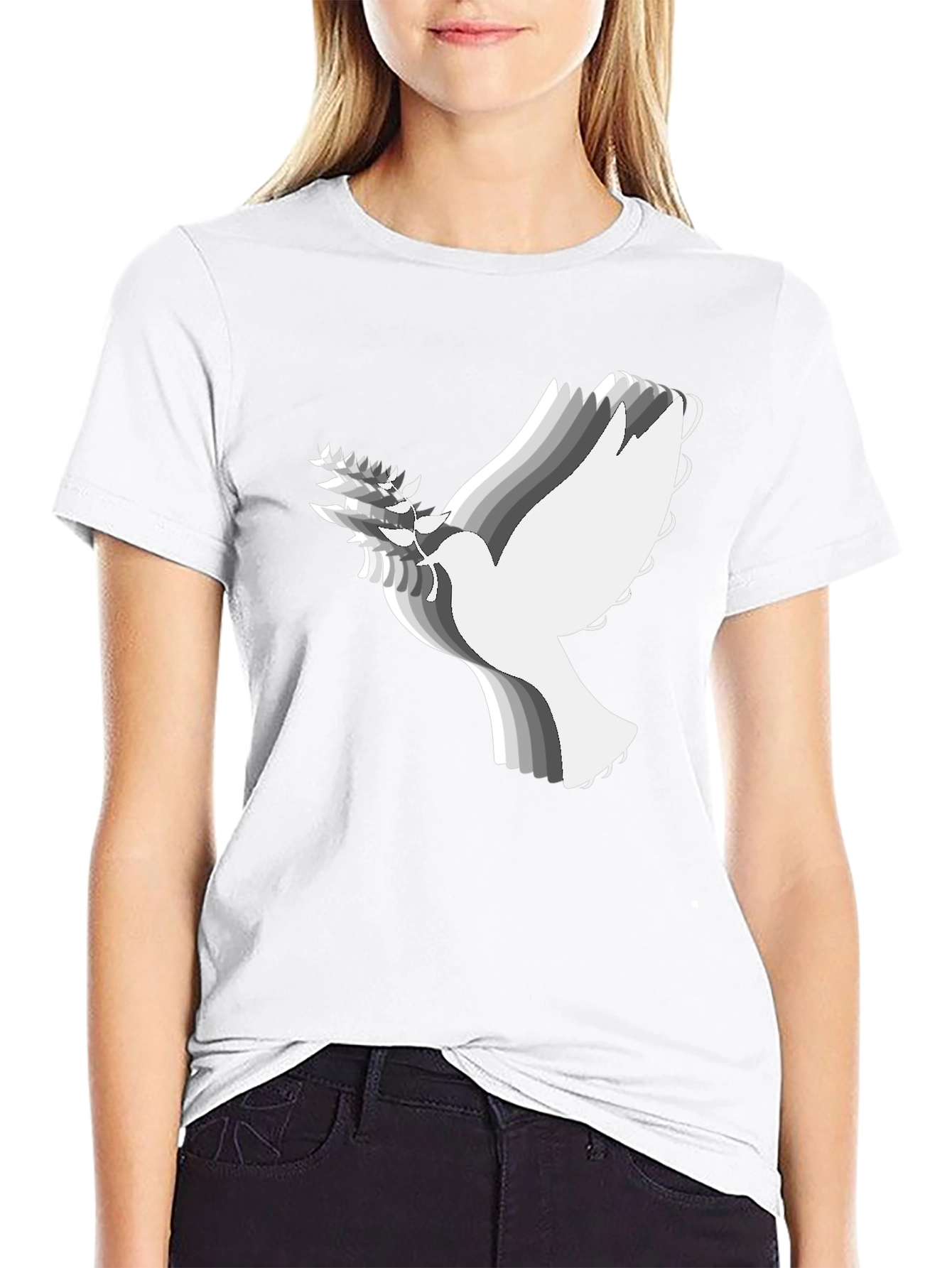 Peace Dove Graphic Tee - Black