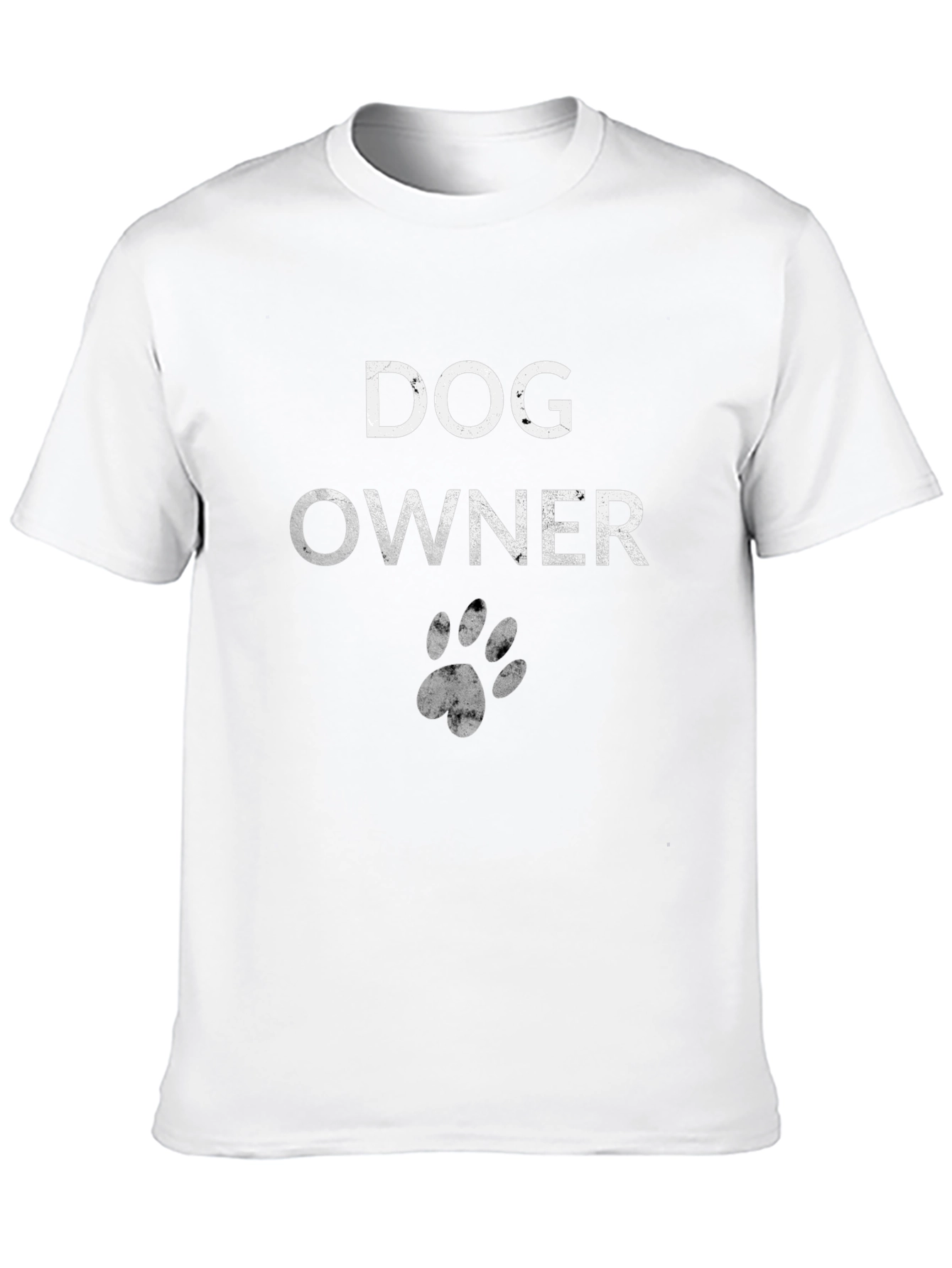 Dog Owner Paw Print T-Shirt - Black Cotton Tee