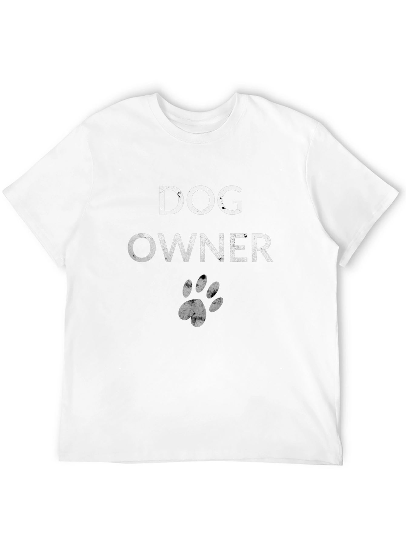 Dog Owner Paw Print T-Shirt - Black Cotton Tee