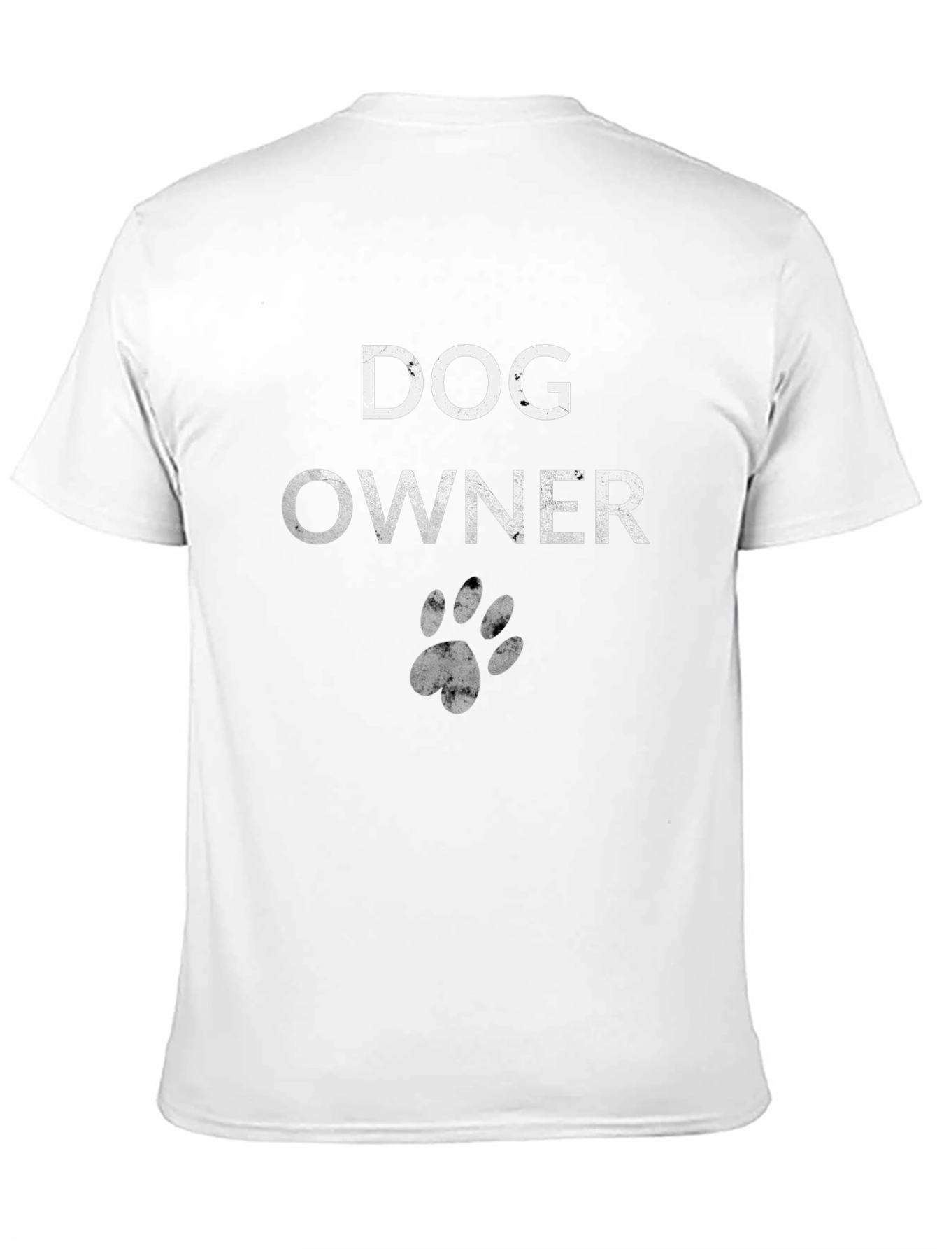 Dog Owner Paw Print T-Shirt - Black Cotton Tee