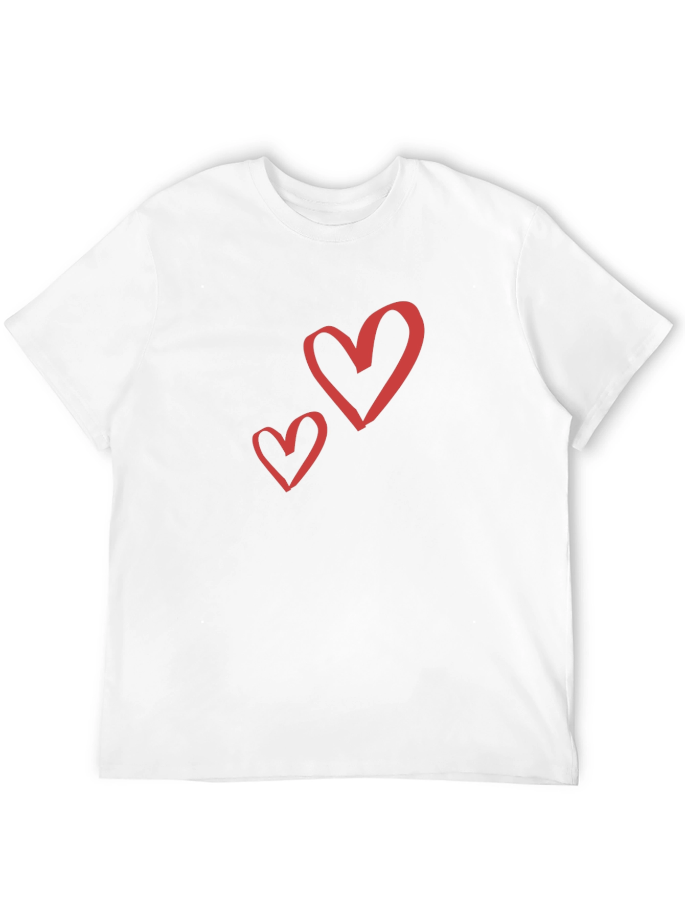 Heart Graphic Black Crew Neck T-Shirt