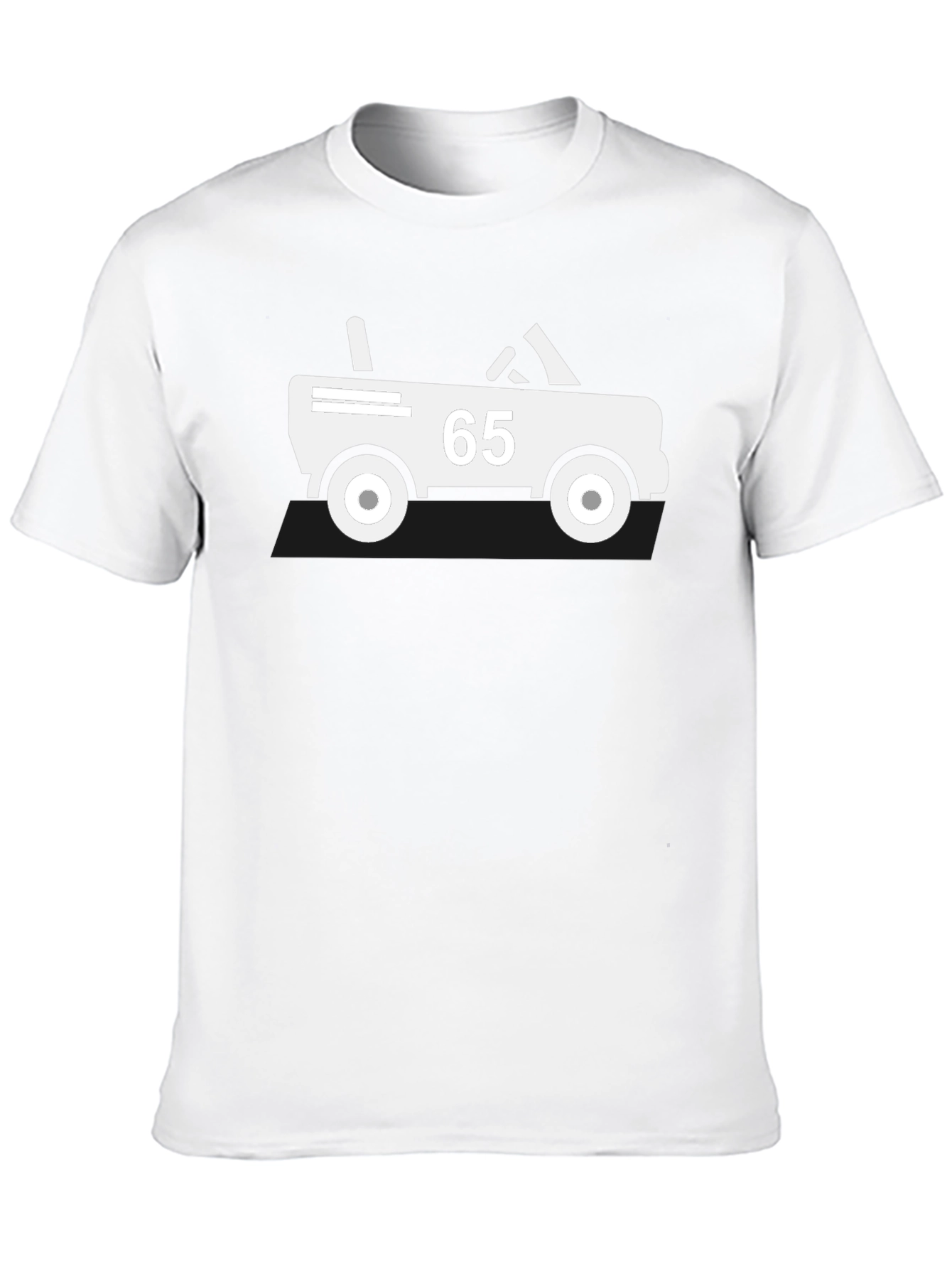 Black T-Shirt with Retro Car Graphic