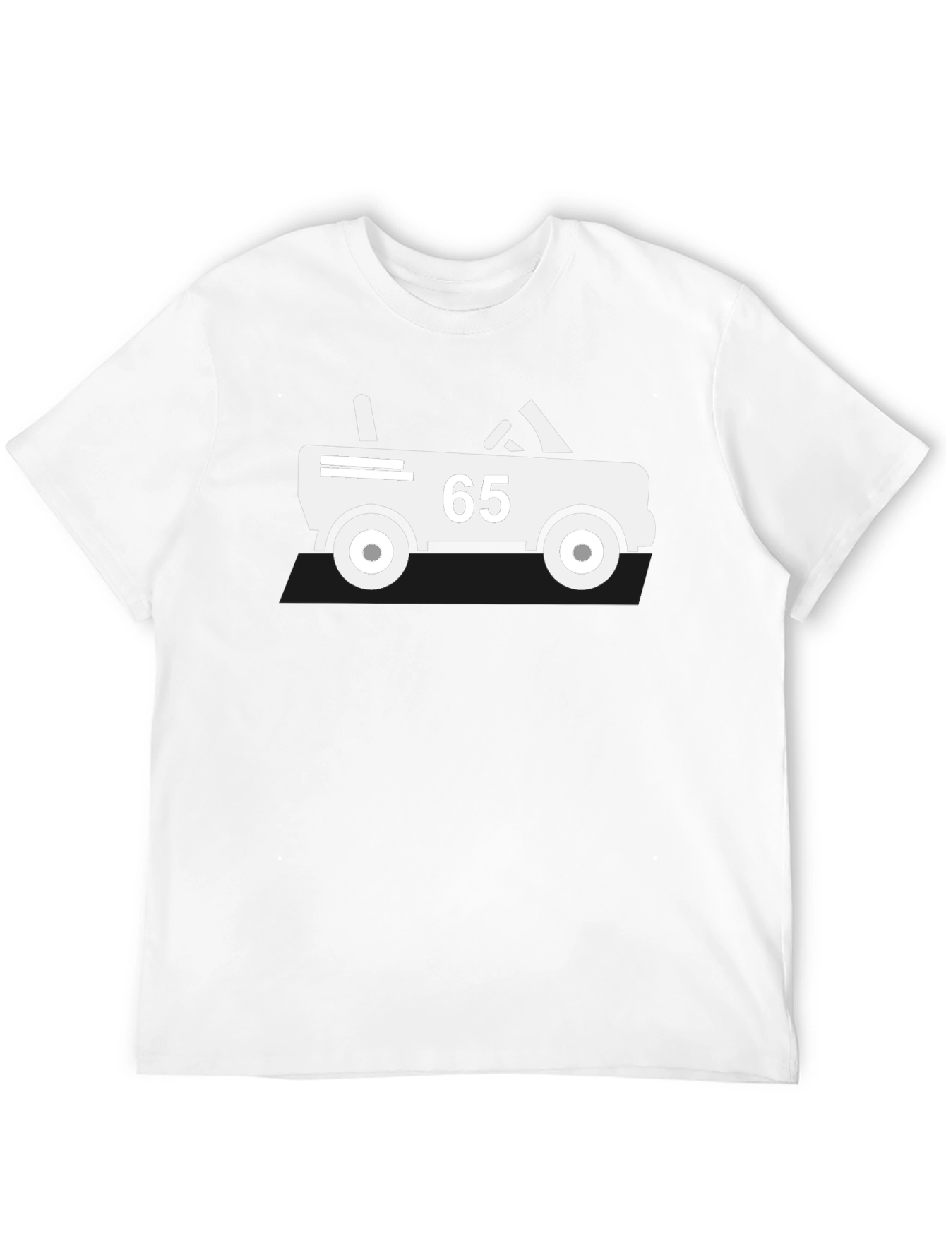 Black T-Shirt with Retro Car Graphic