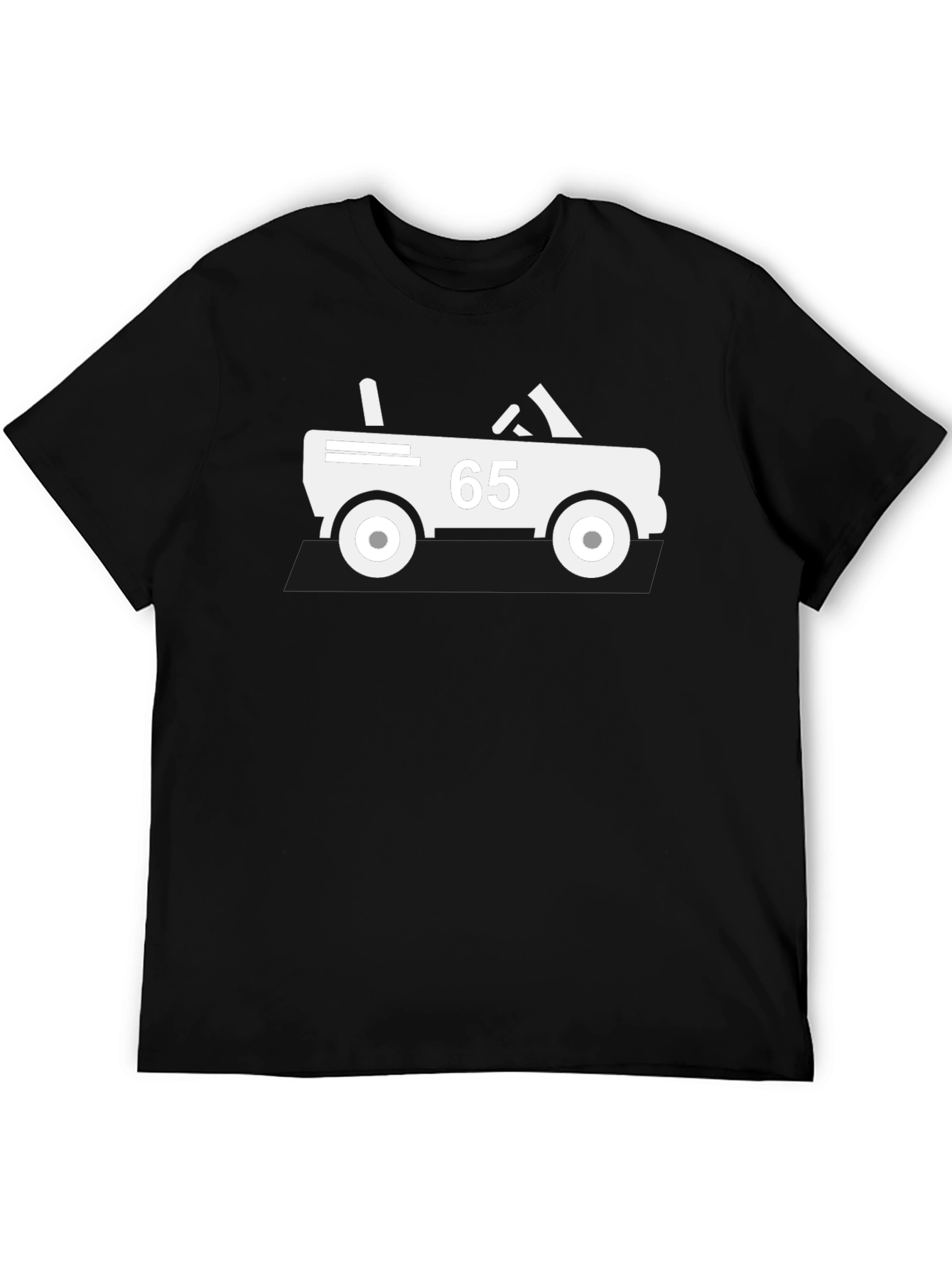 Black T-Shirt with Retro Car Graphic