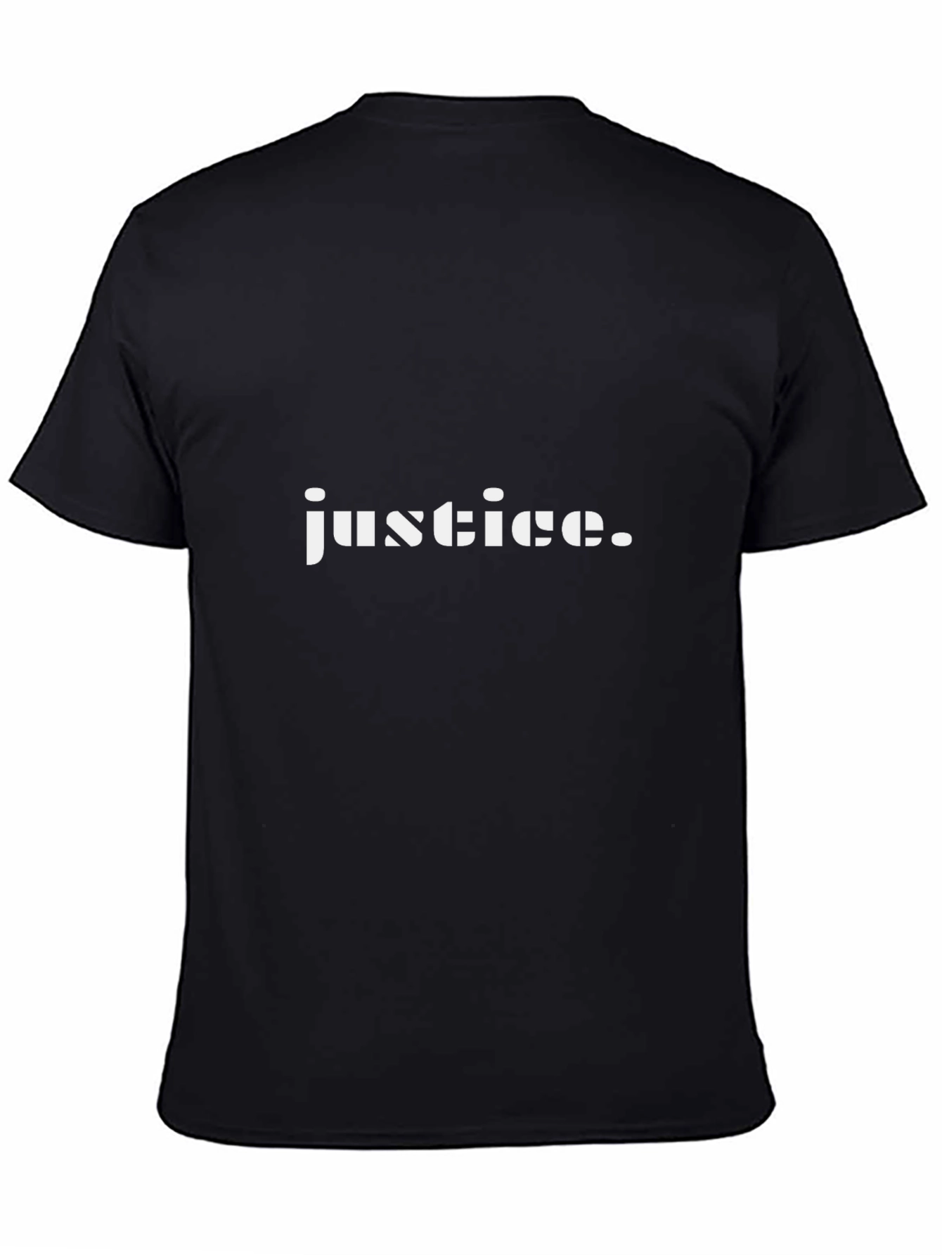 Justice Graphic Tee - Black Cotton T-Shirt