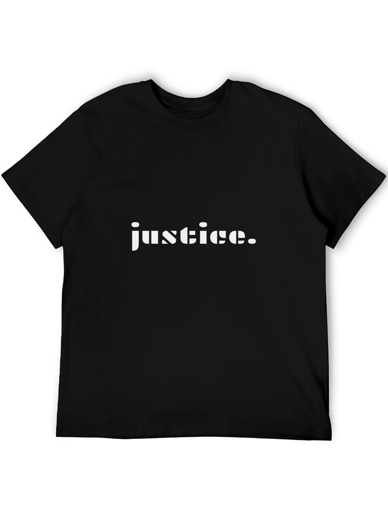 Justice Graphic Tee - Black Cotton T-Shirt