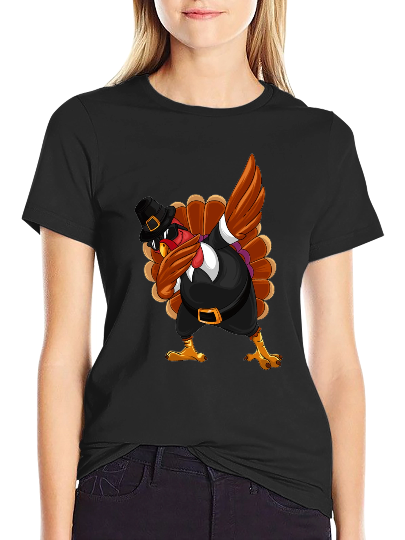 Thanksgiving Turkey Dabbing T-Shirt