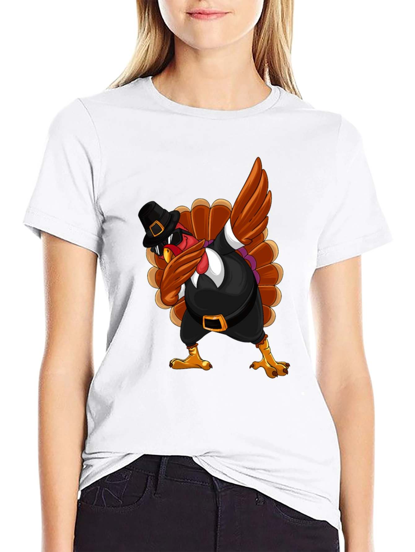 Thanksgiving Turkey Dabbing T-Shirt