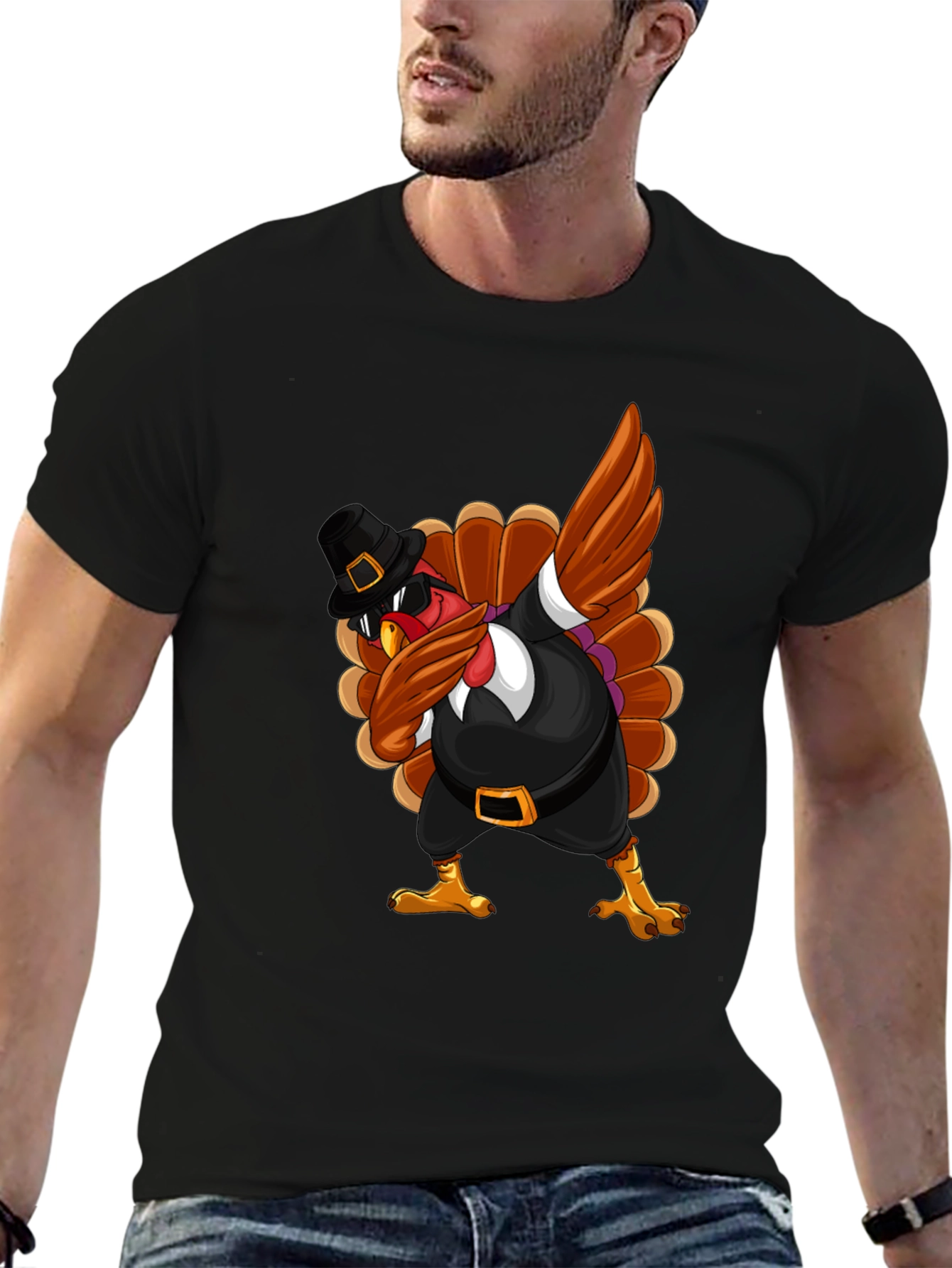 Thanksgiving Turkey Dabbing T-Shirt