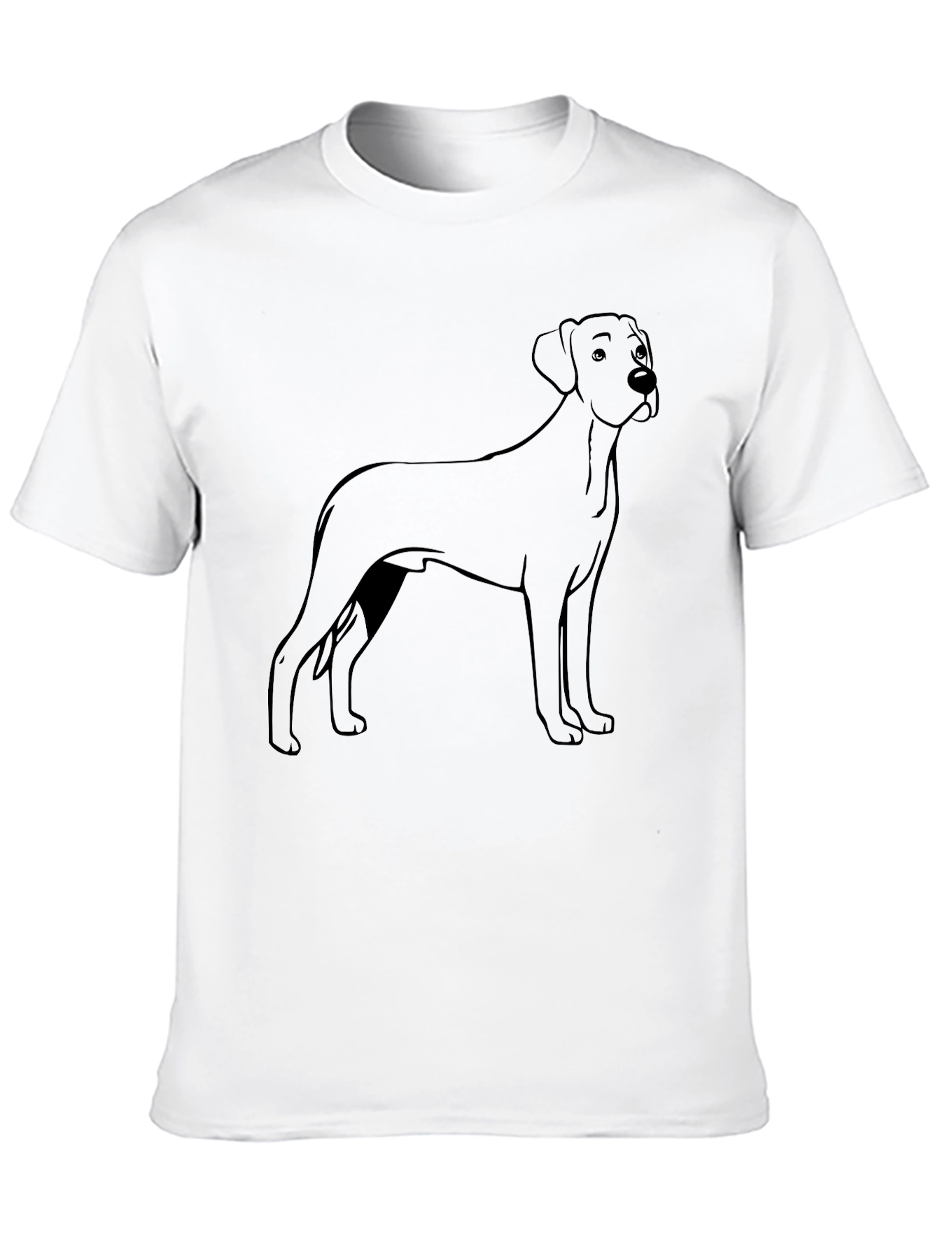 Dog Outline Graphic T-Shirt - Mens Black Tee