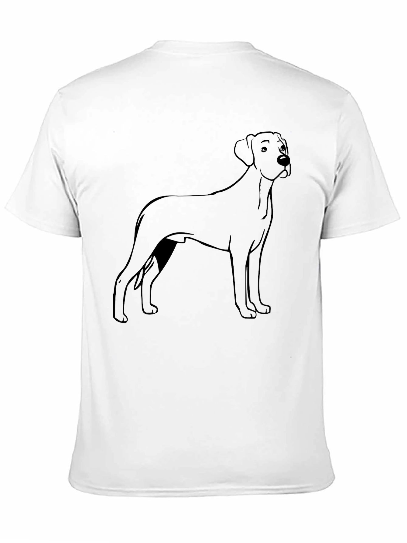 Dog Outline Graphic T-Shirt - Mens Black Tee