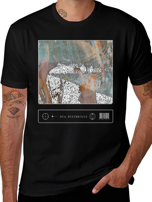 New Beginnings Graphic Tee - Black Cotton