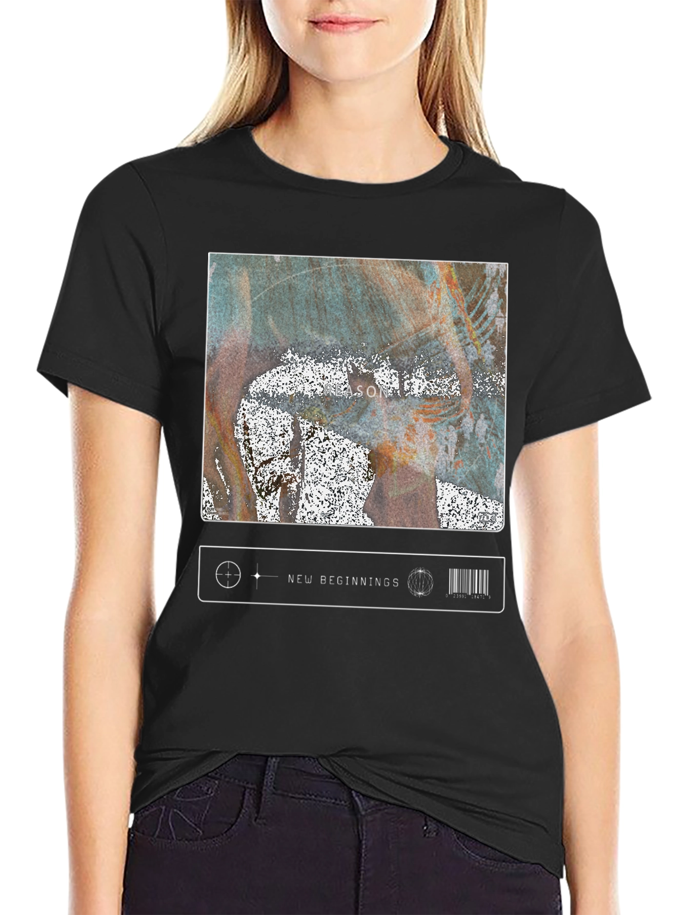 New Beginnings Graphic Tee - Black Cotton