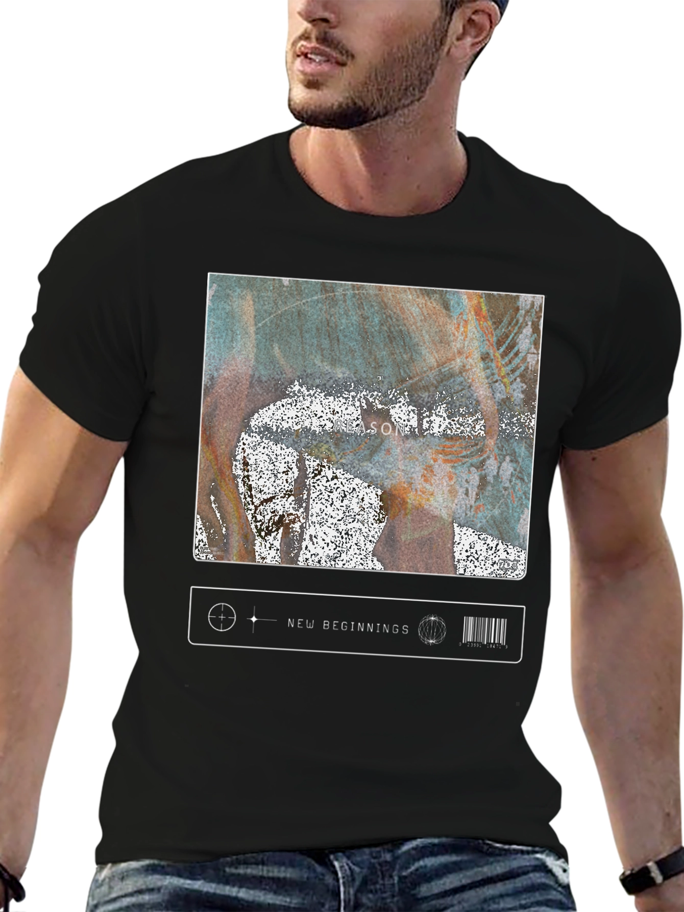 New Beginnings Graphic Tee - Black Cotton