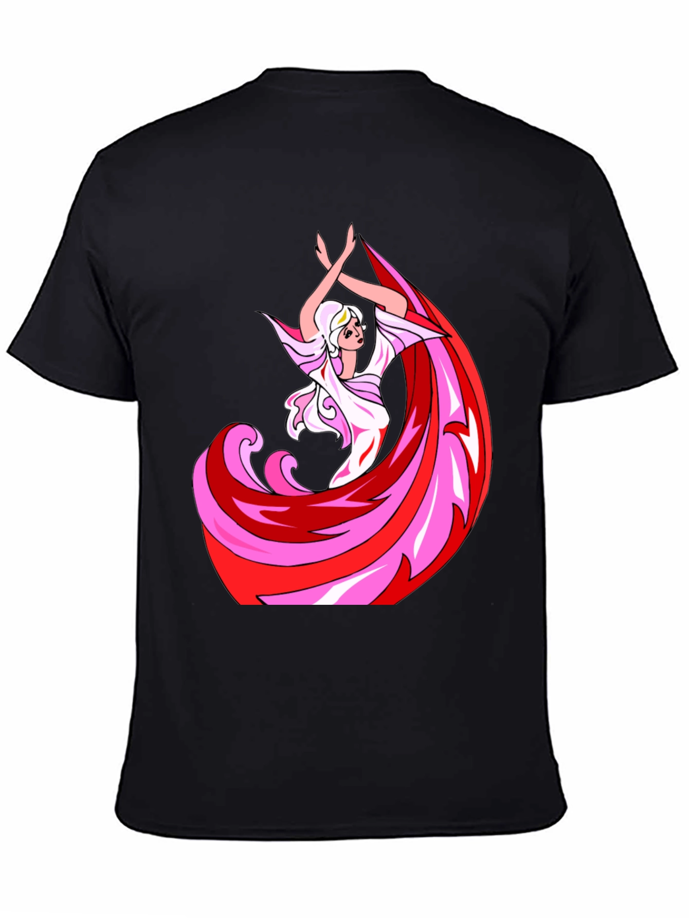 Flamenco Dancer Graphic Tee - Stylish Black T-Shirt