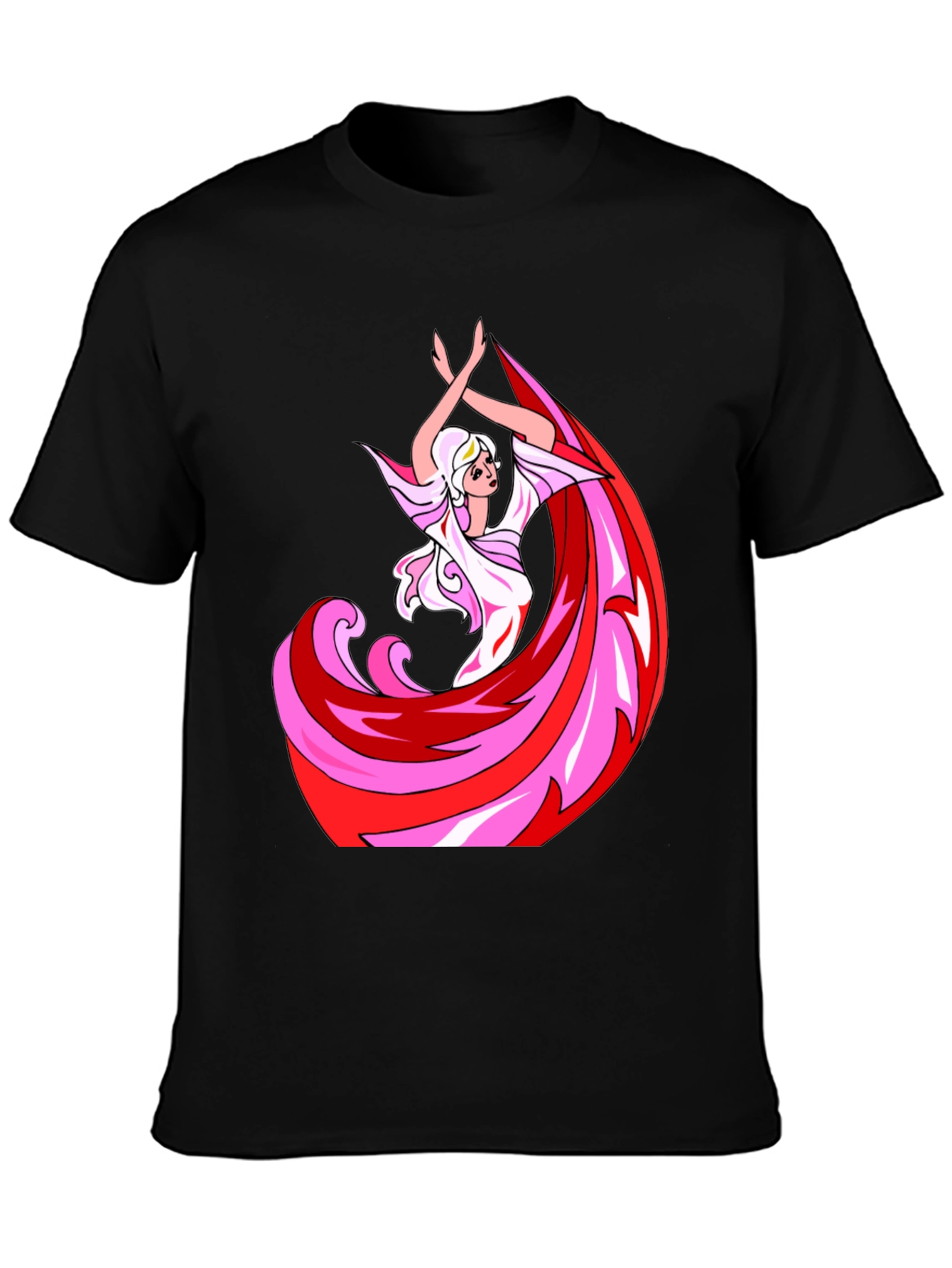 Flamenco Dancer Graphic Tee - Stylish Black T-Shirt