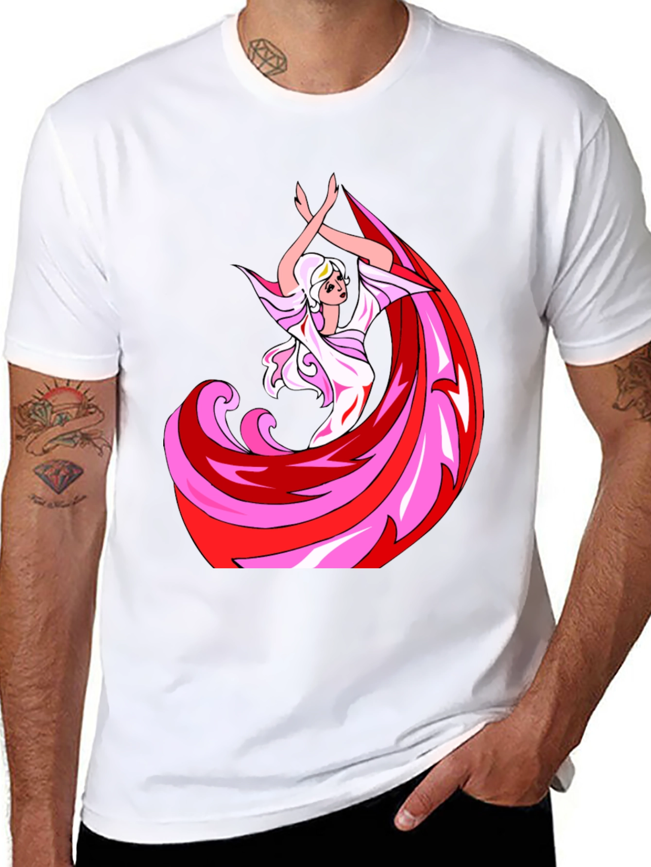 Flamenco Dancer Graphic Tee - Stylish Black T-Shirt