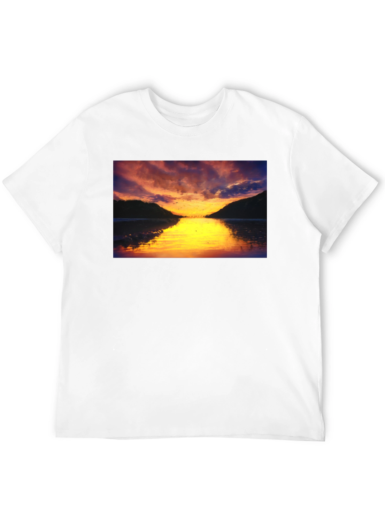 Sunset Lake Black T-Shirt