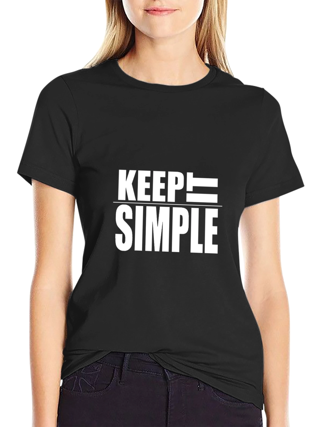 Keep Simple Black T-Shirt