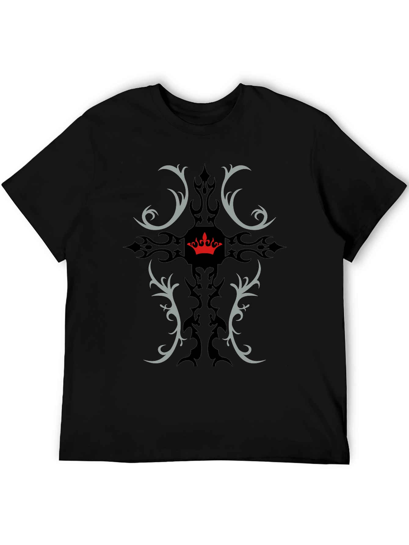 Black Crown Crest Graphic Tee
