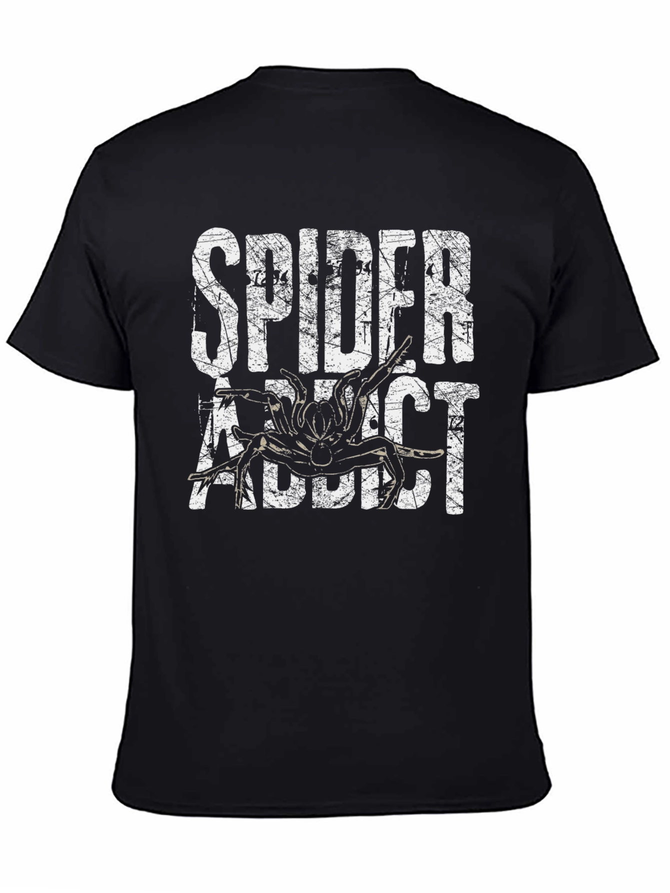 Spider Addict Graphic T-Shirt - Black Cotton Tee