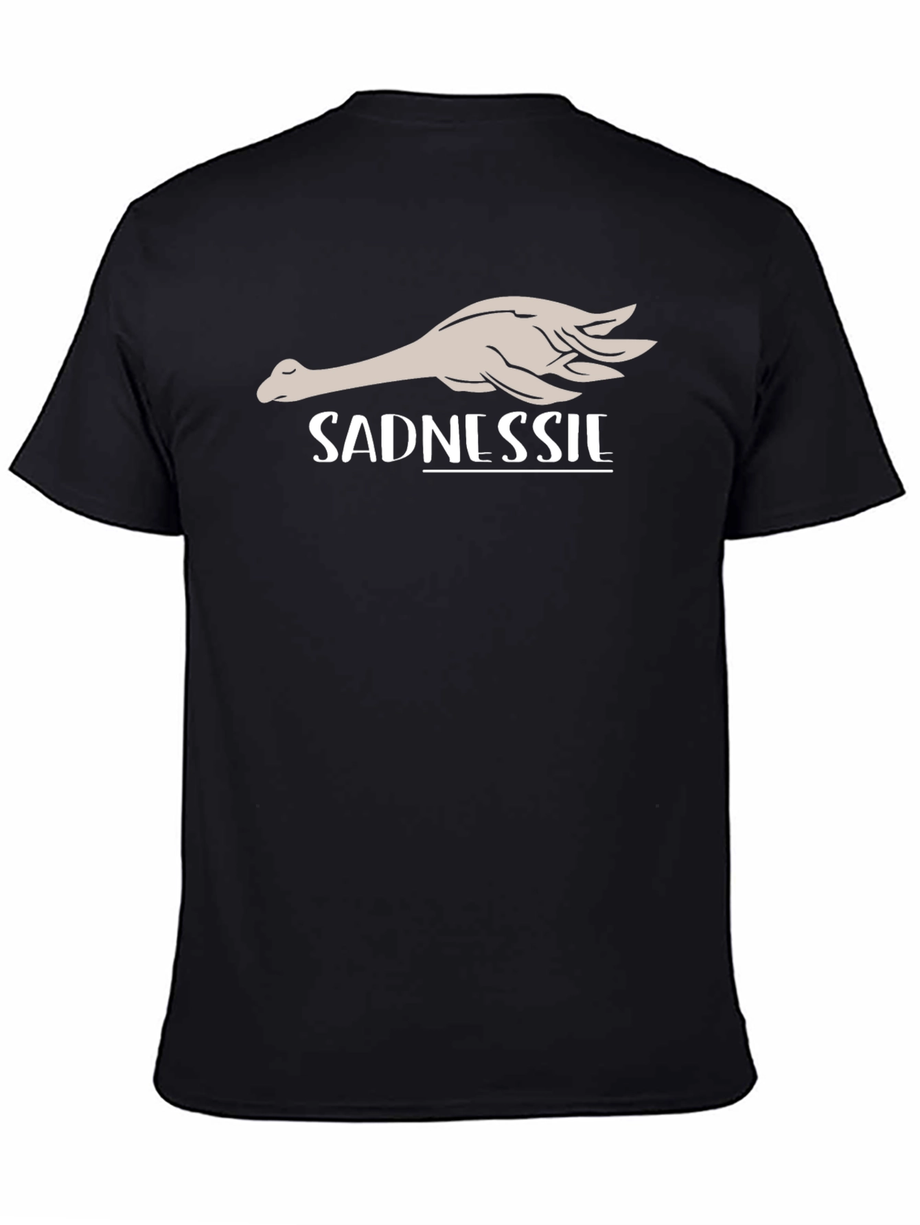 Sadnesssie Graphic Tee - Black Cotton T-Shirt