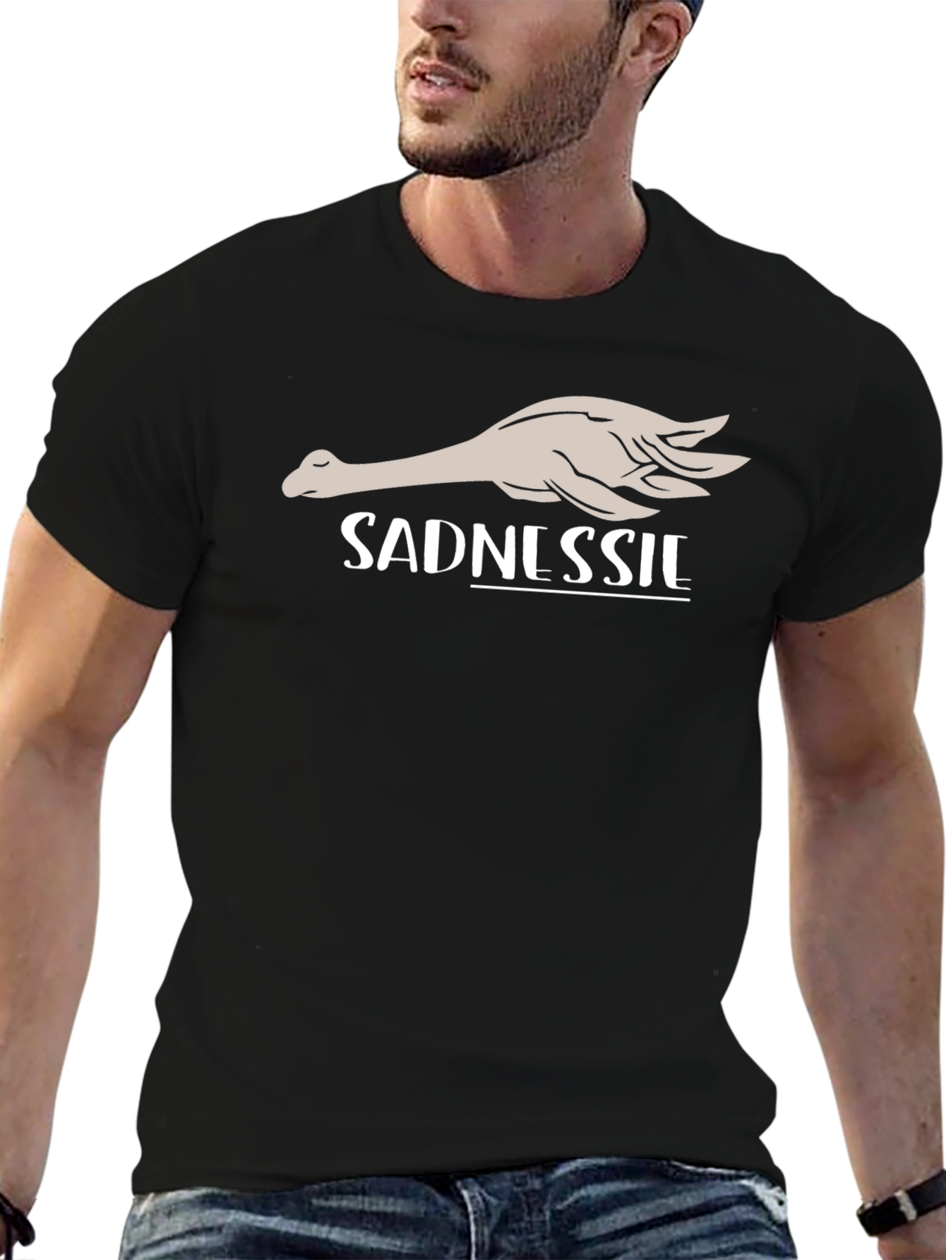 Sadnesssie Graphic Tee - Black Cotton T-Shirt