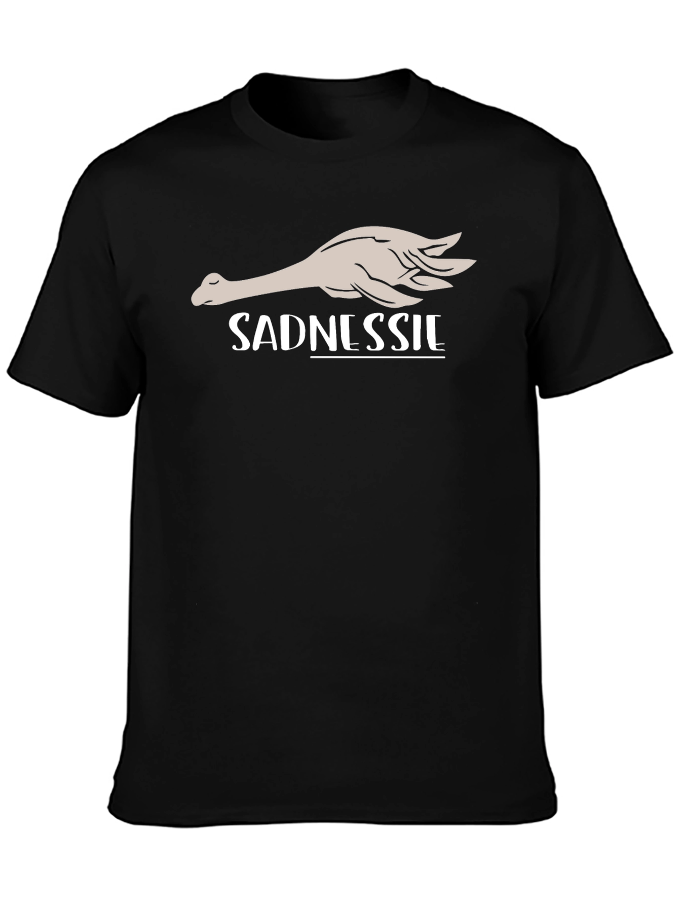 Sadnesssie Graphic Tee - Black Cotton T-Shirt