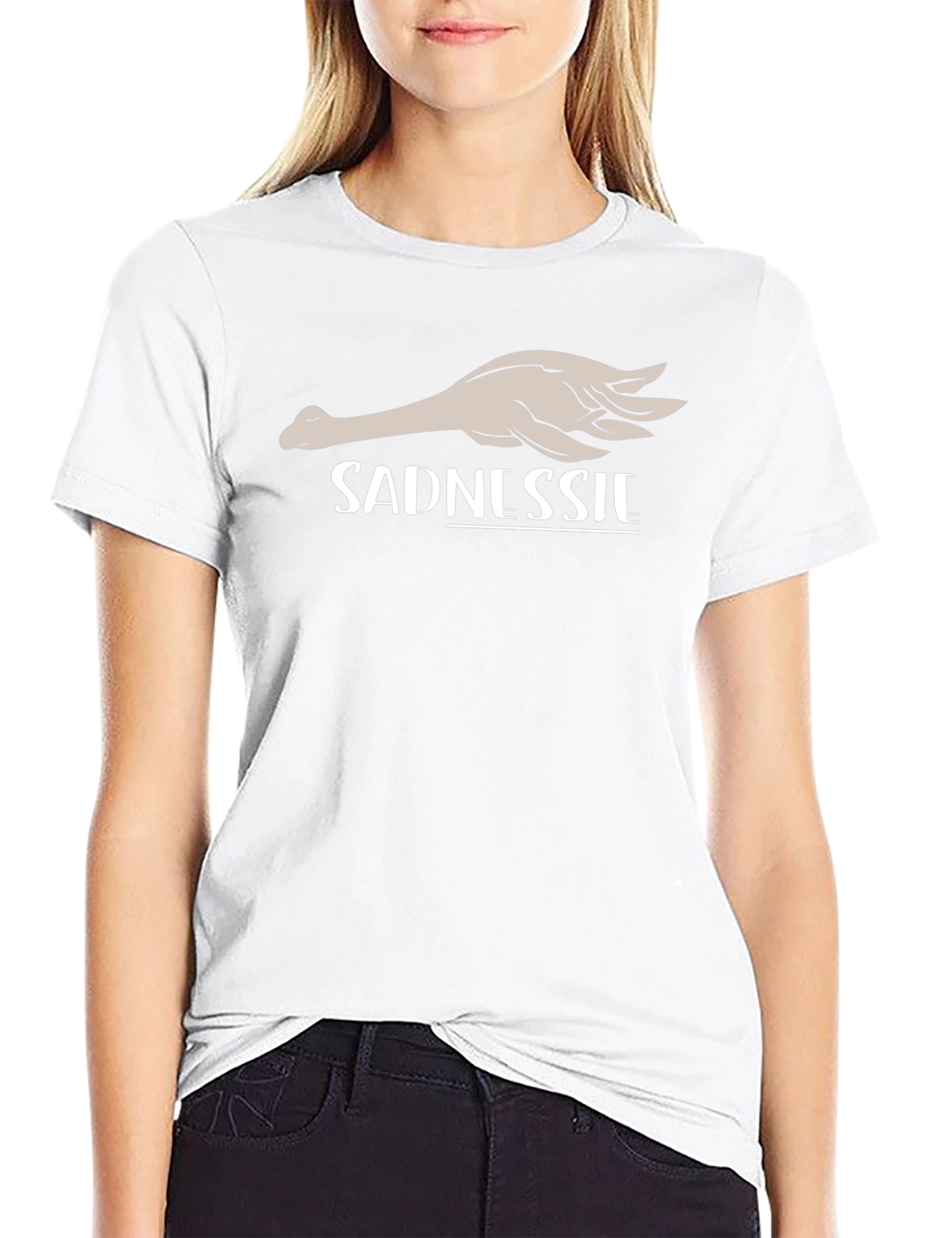 Sadnesssie Graphic Tee - Black Cotton T-Shirt