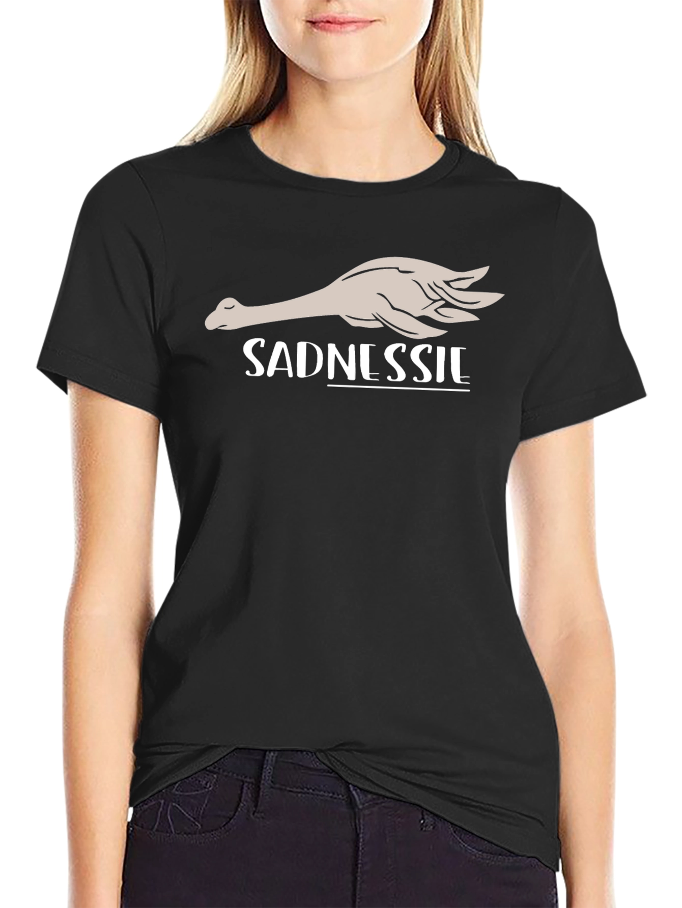 Sadnesssie Graphic Tee - Black Cotton T-Shirt