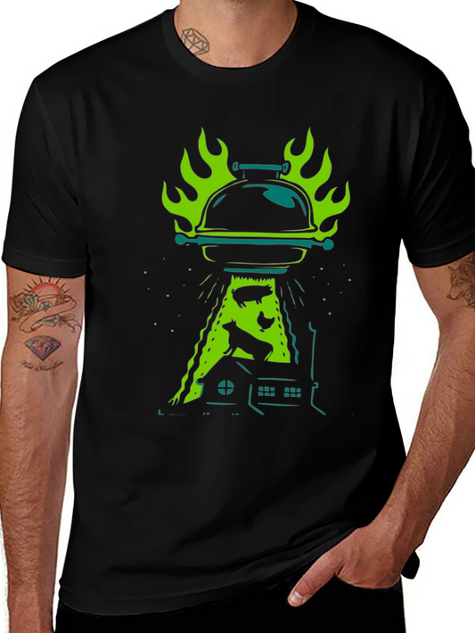 BBQ Alien Abduction Graphic Tee