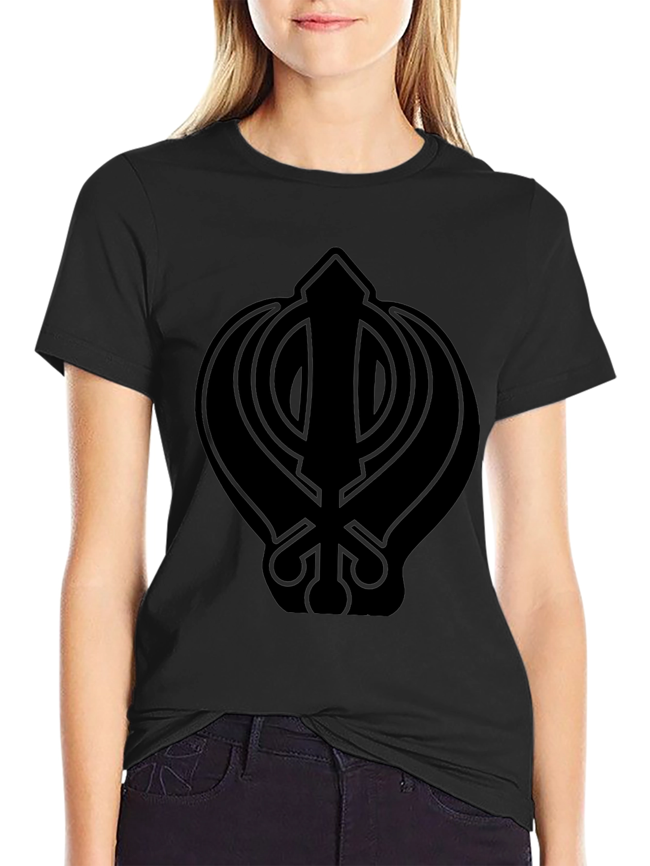 Black Khanda Symbol T-Shirt