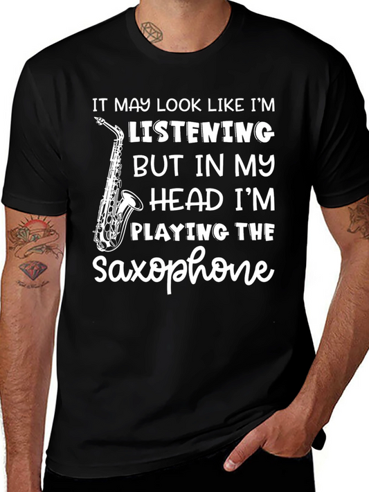 Saxophone Player T-Shirt - Listening Musician Gift
