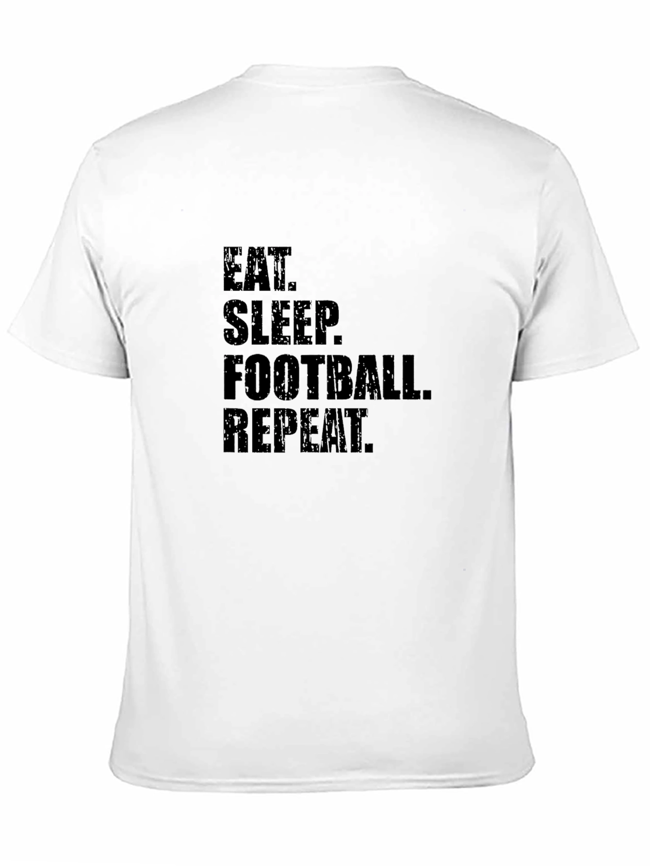 Eat Sleep Football Repeat Black T-Shirt