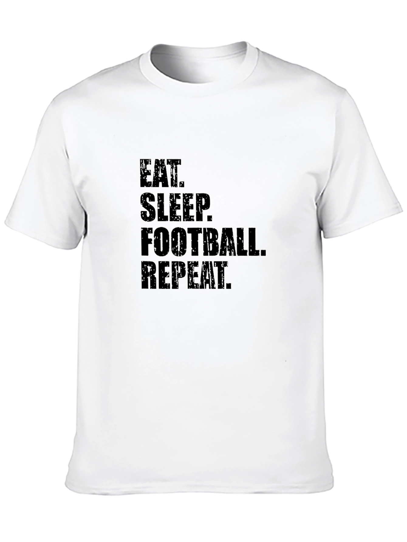 Eat Sleep Football Repeat Black T-Shirt