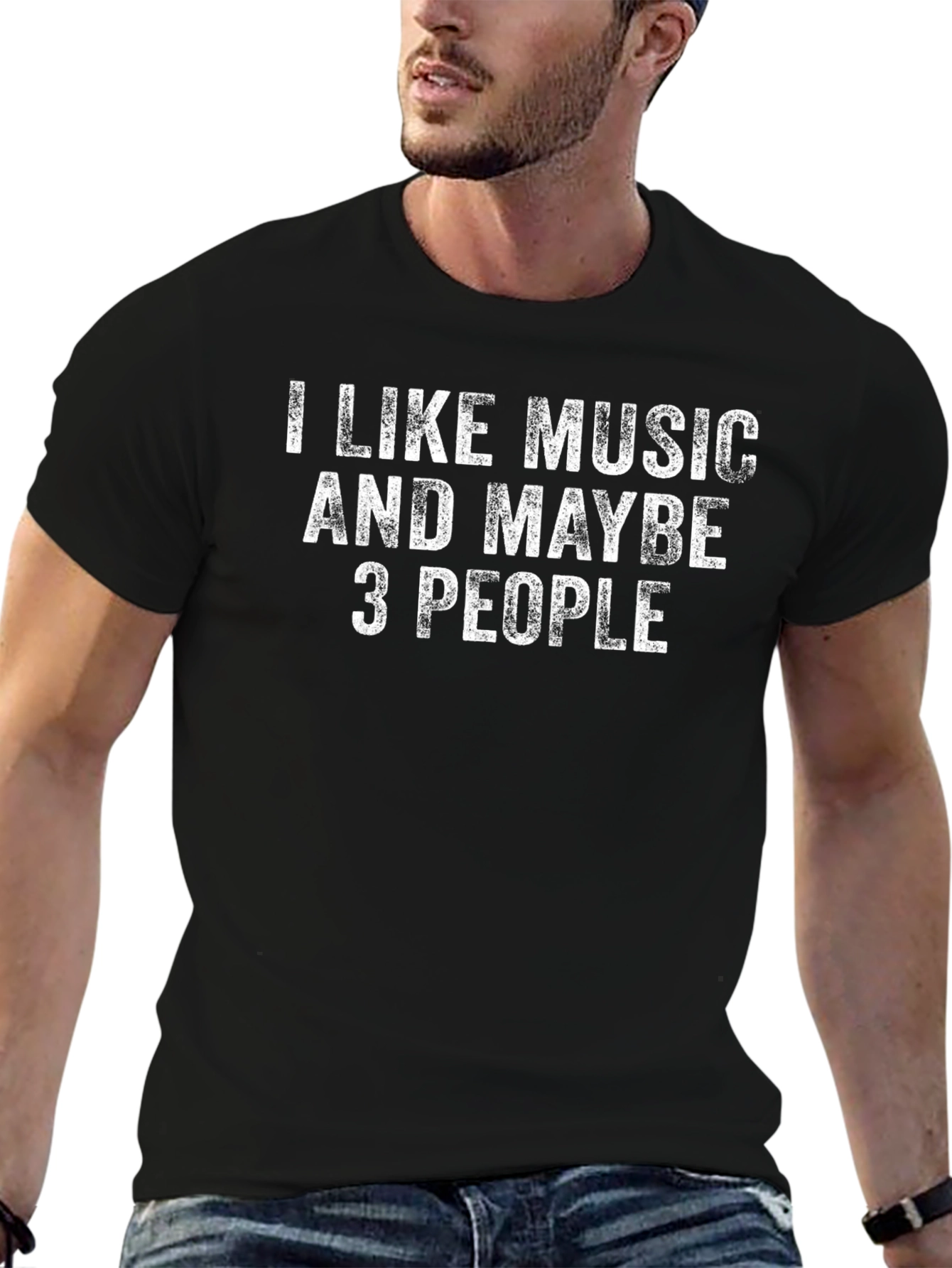 I Like Music & Maybe 3 People Graphic Tee
