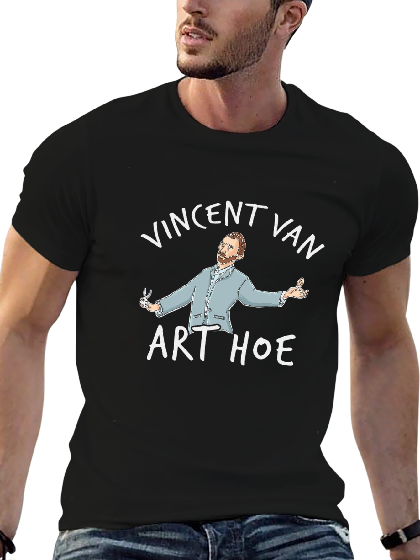 Vincent Van Art Hoe Black T-Shirt