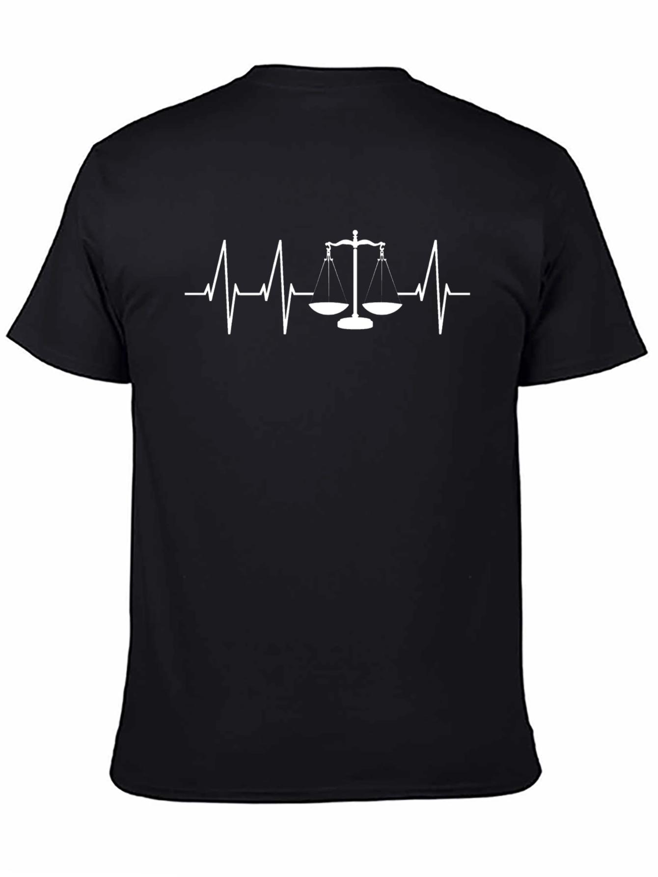 Lawyer Heartbeat T-Shirt - Scales of Justice