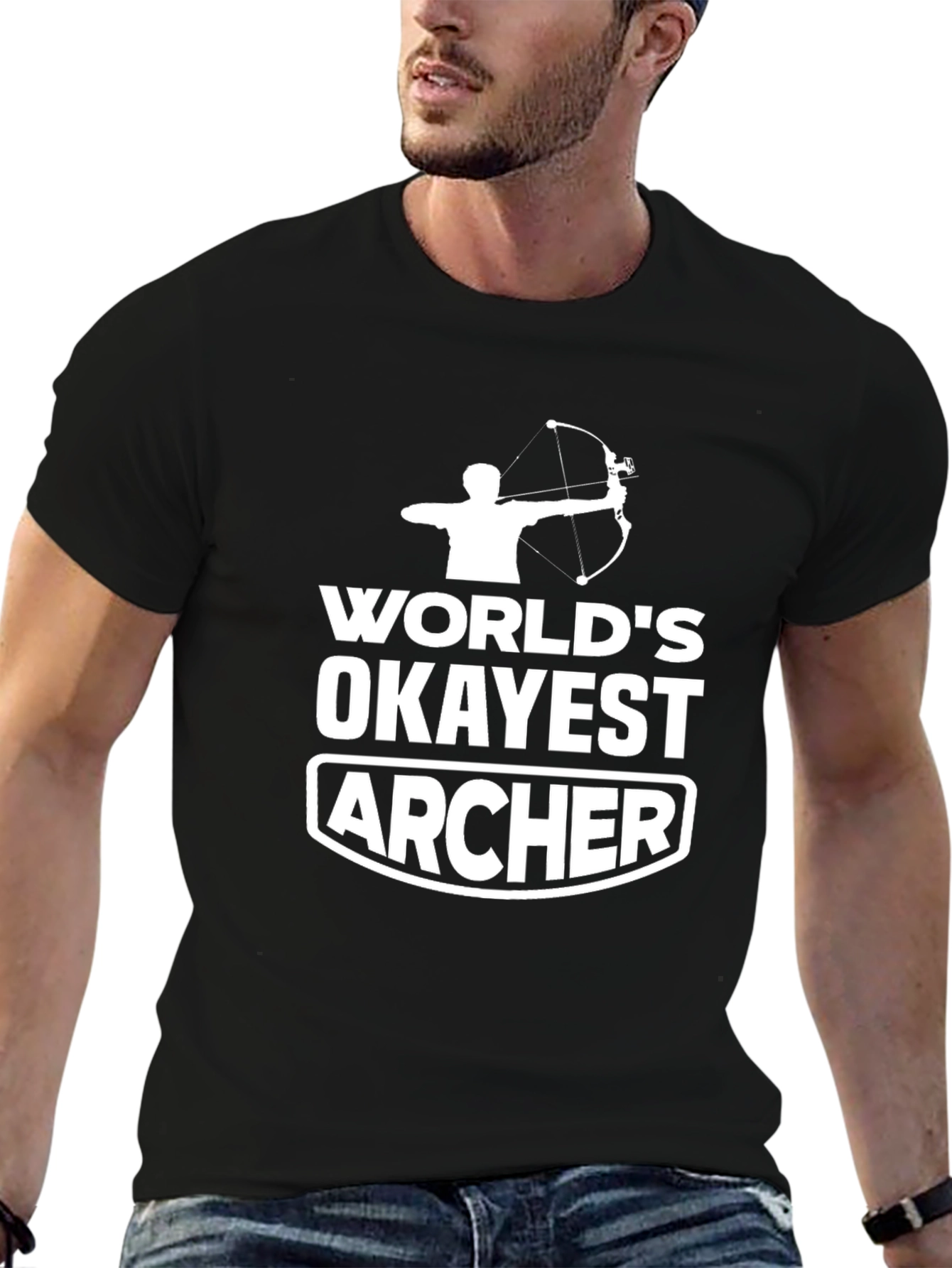 Worlds Okayest Archer T-Shirt - Funny Archery Tee
