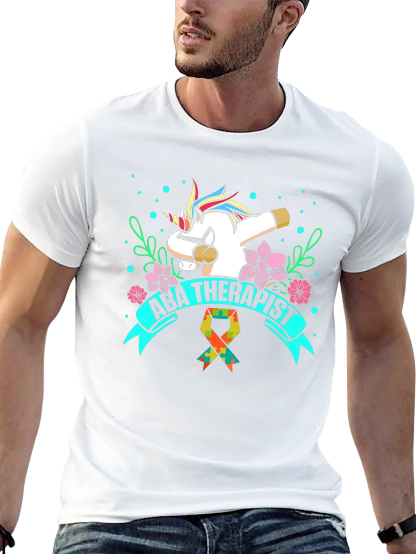 ABA Therapist Unicorn Dab T-Shirt