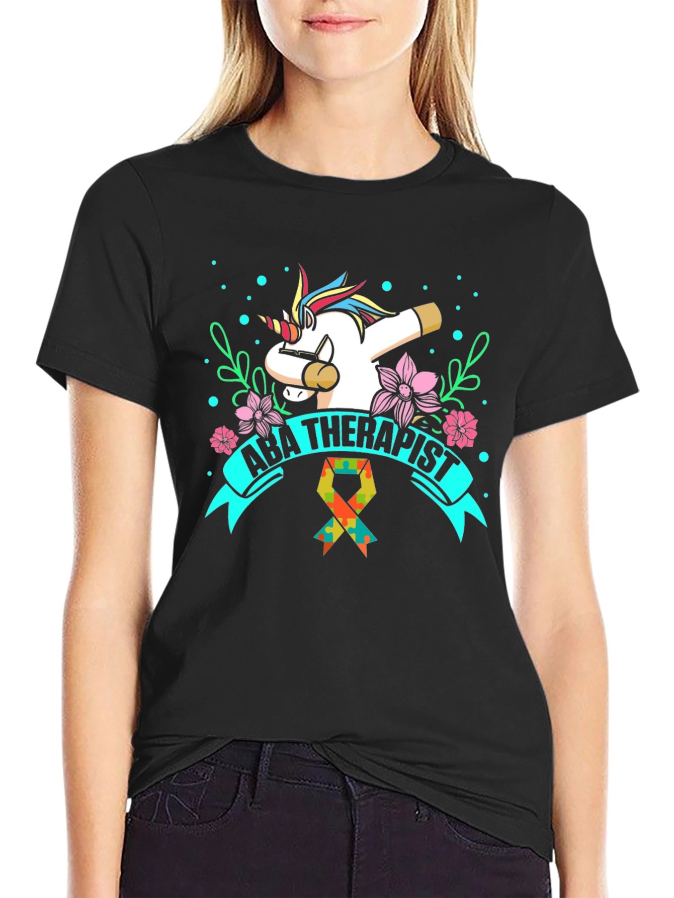 ABA Therapist Unicorn Dab T-Shirt