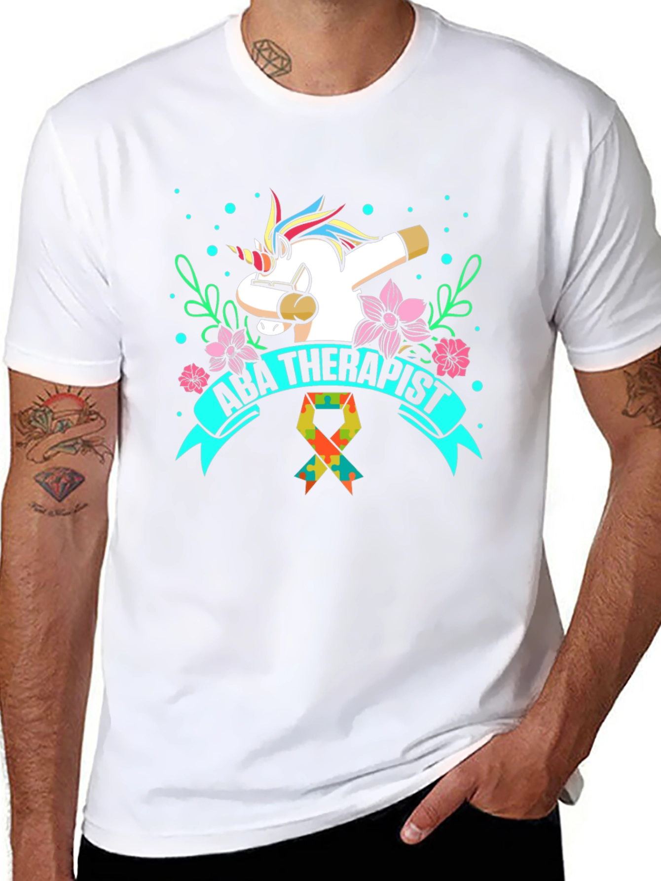 ABA Therapist Unicorn Dab T-Shirt