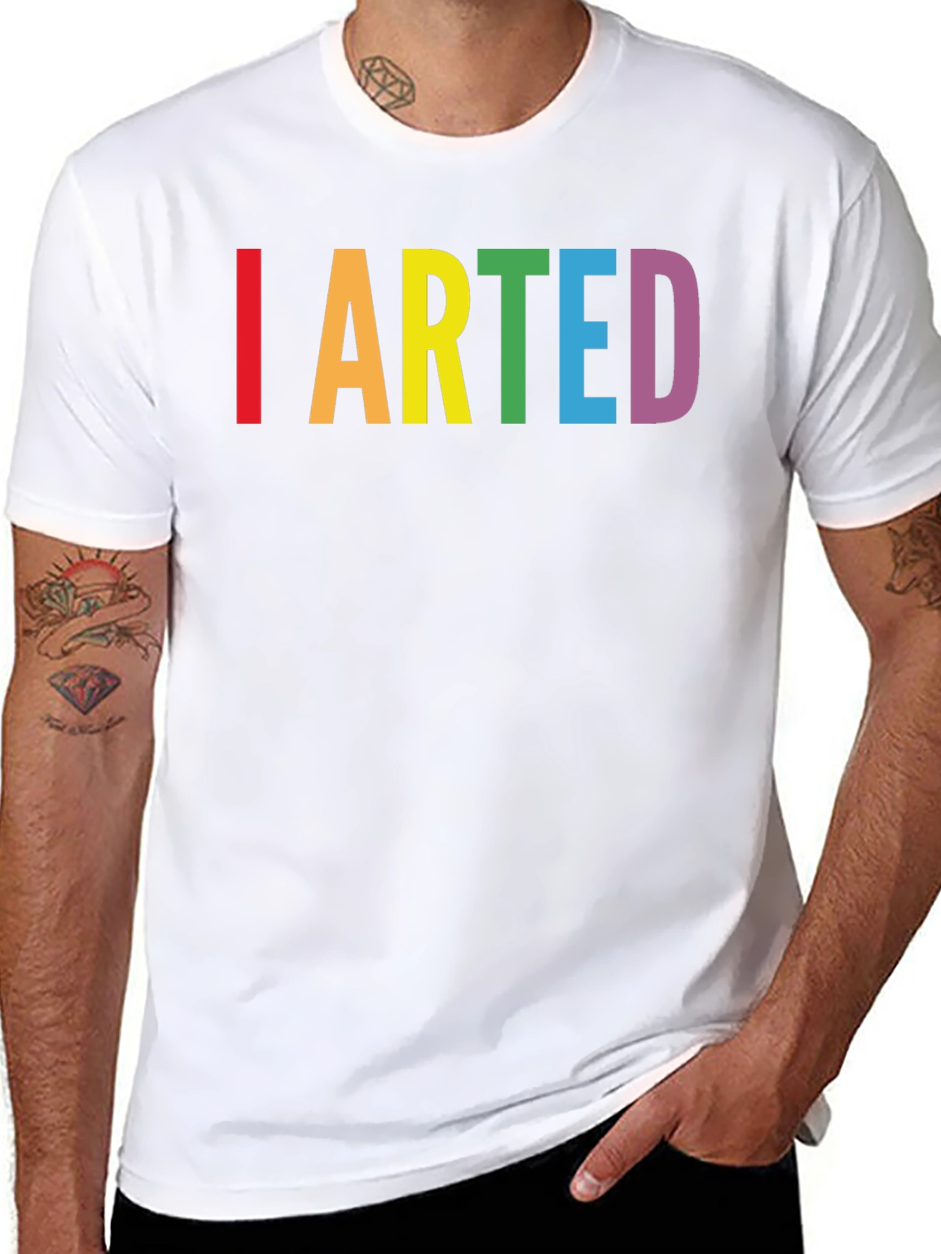 I Arted Funny Rainbow T-Shirt
