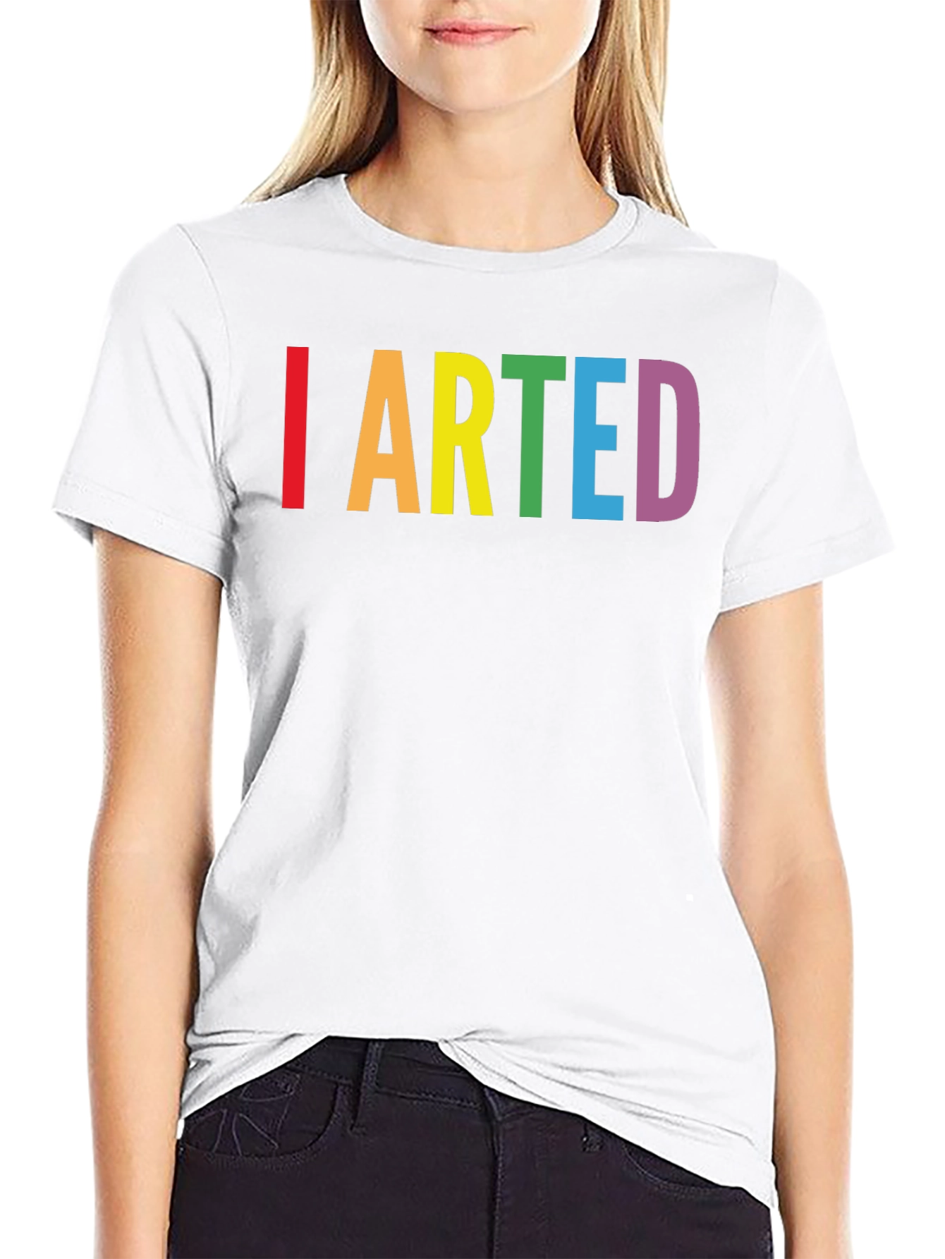 I Arted Funny Rainbow T-Shirt