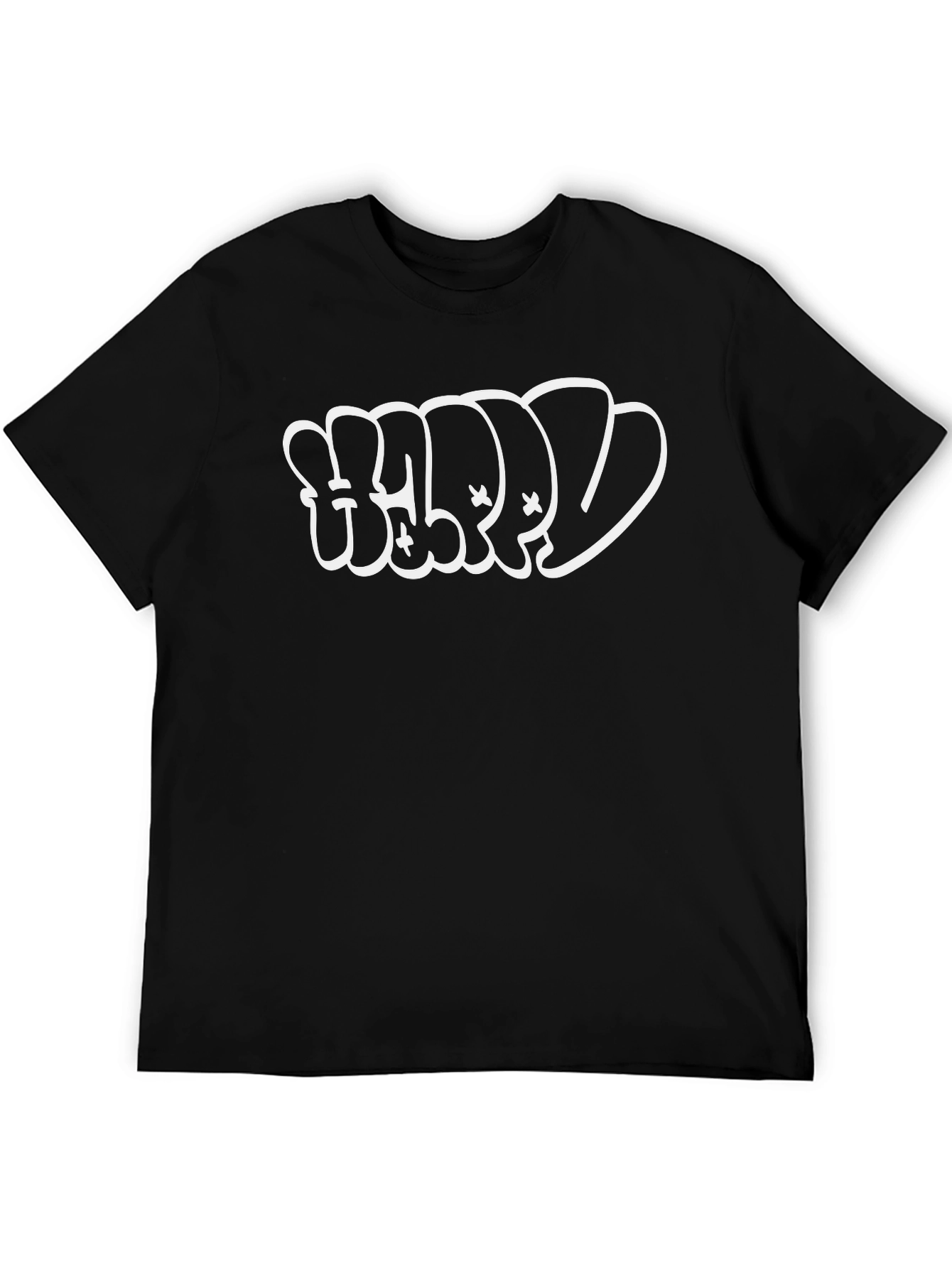 Graffiti Style Black Graphic Tee